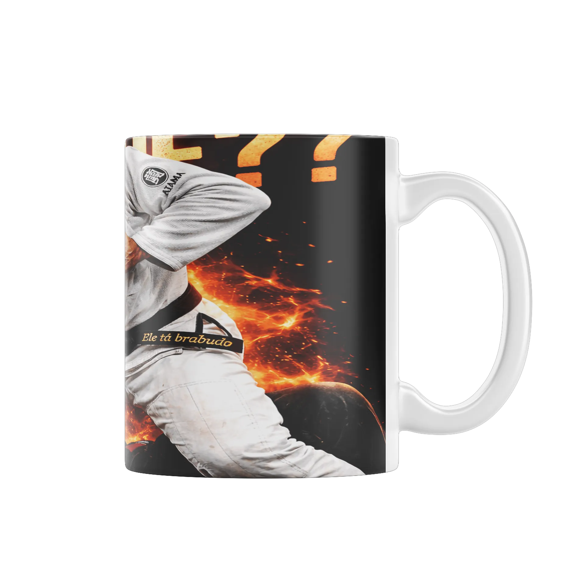 Caneca Jiu-jitsu Vai viver de que?? de Wagnão