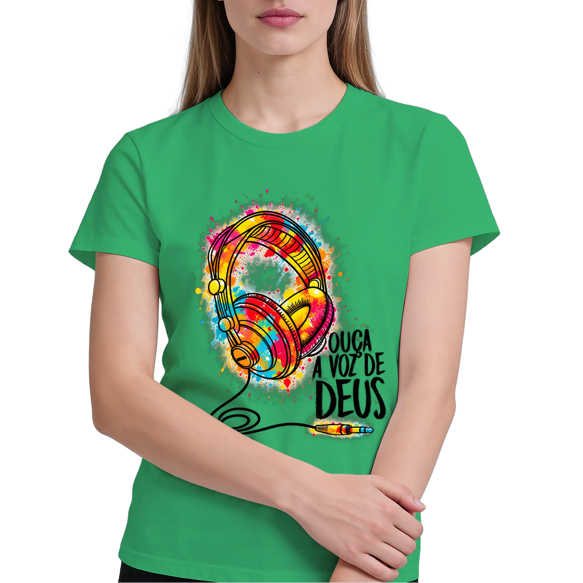 Camiseta Ouça A Voz De Deus 100% Algodão  - Imagem 3