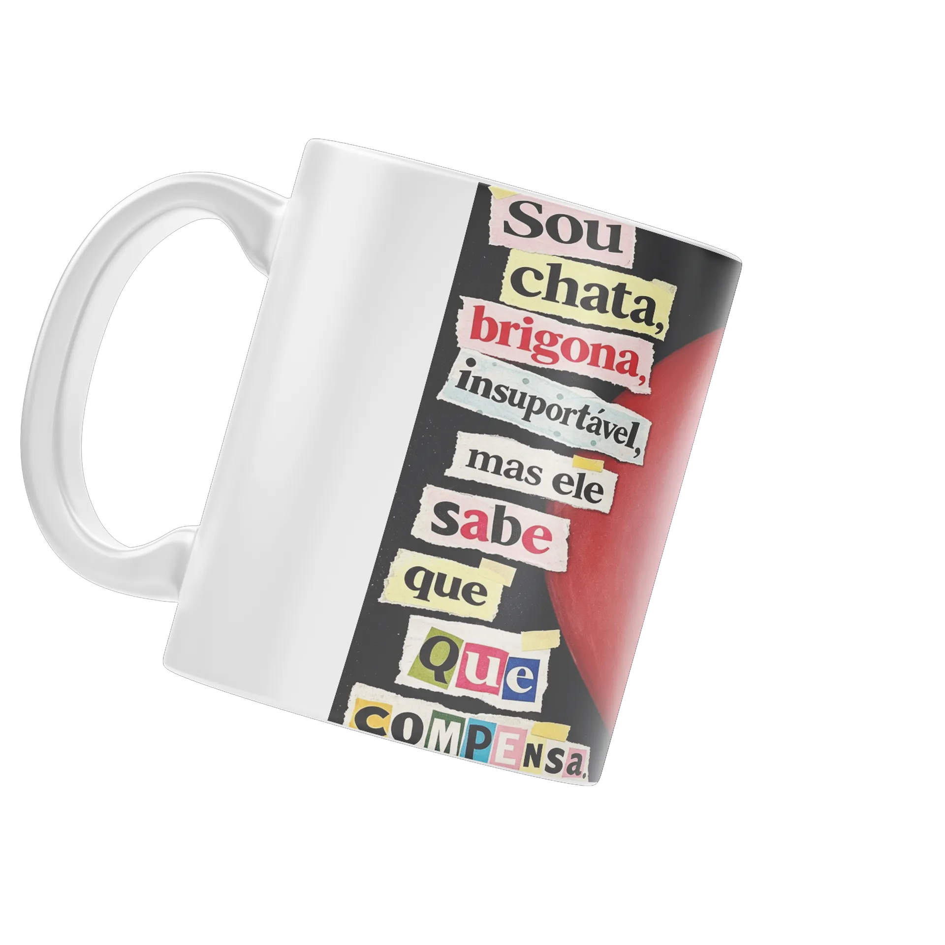 Caneca Letras Impressas 325ml Branco - Imagem 4