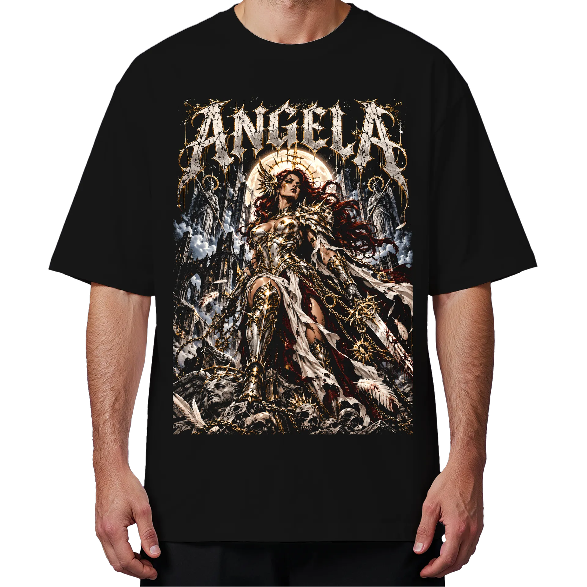 Camiseta Oversized Guerreira Angela Spawn Premium - Imagem 4