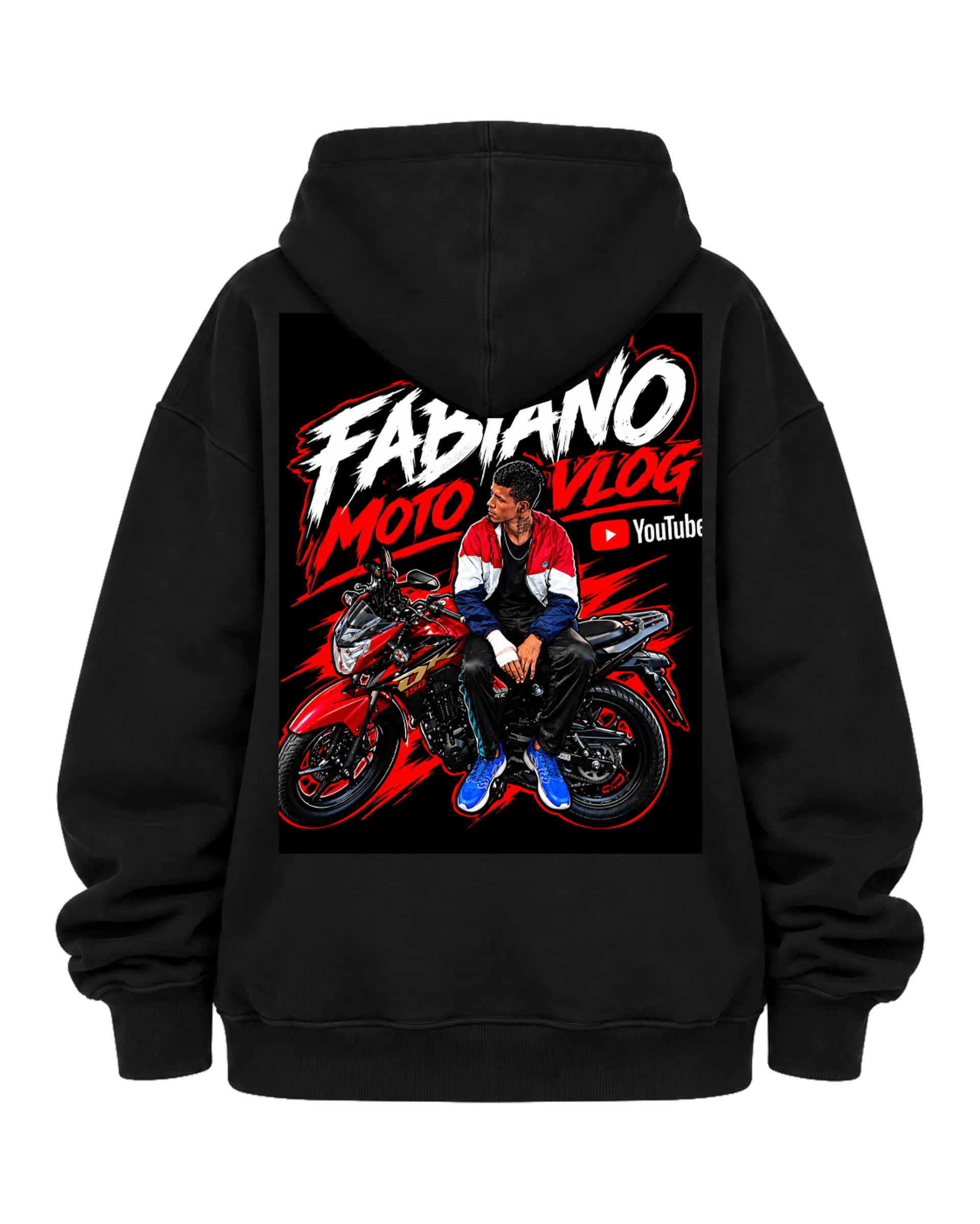 Blusa de moletom personalizada de fabianomotovlog — imagem 6 de 6