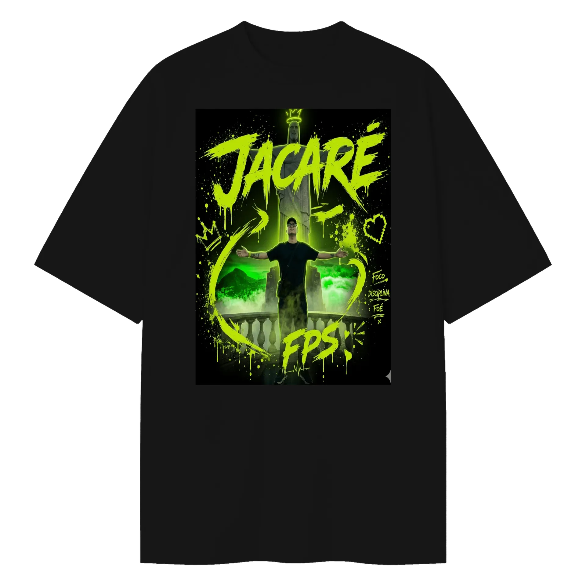 🔥 Camiseta Oversized Jacaré FPS – Edição Matador Mortal - Imagem 1