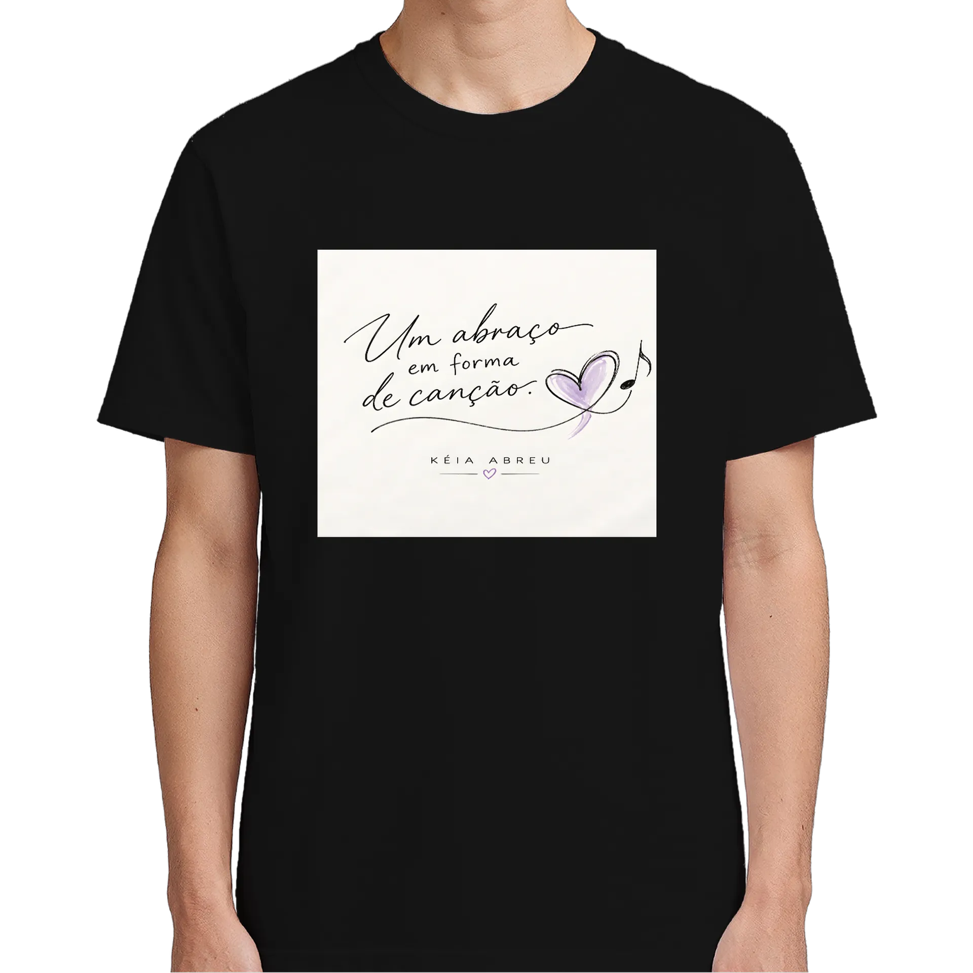 Camiseta Estampa Poética Ambraço em Forma de Canção 100% - Imagem 4