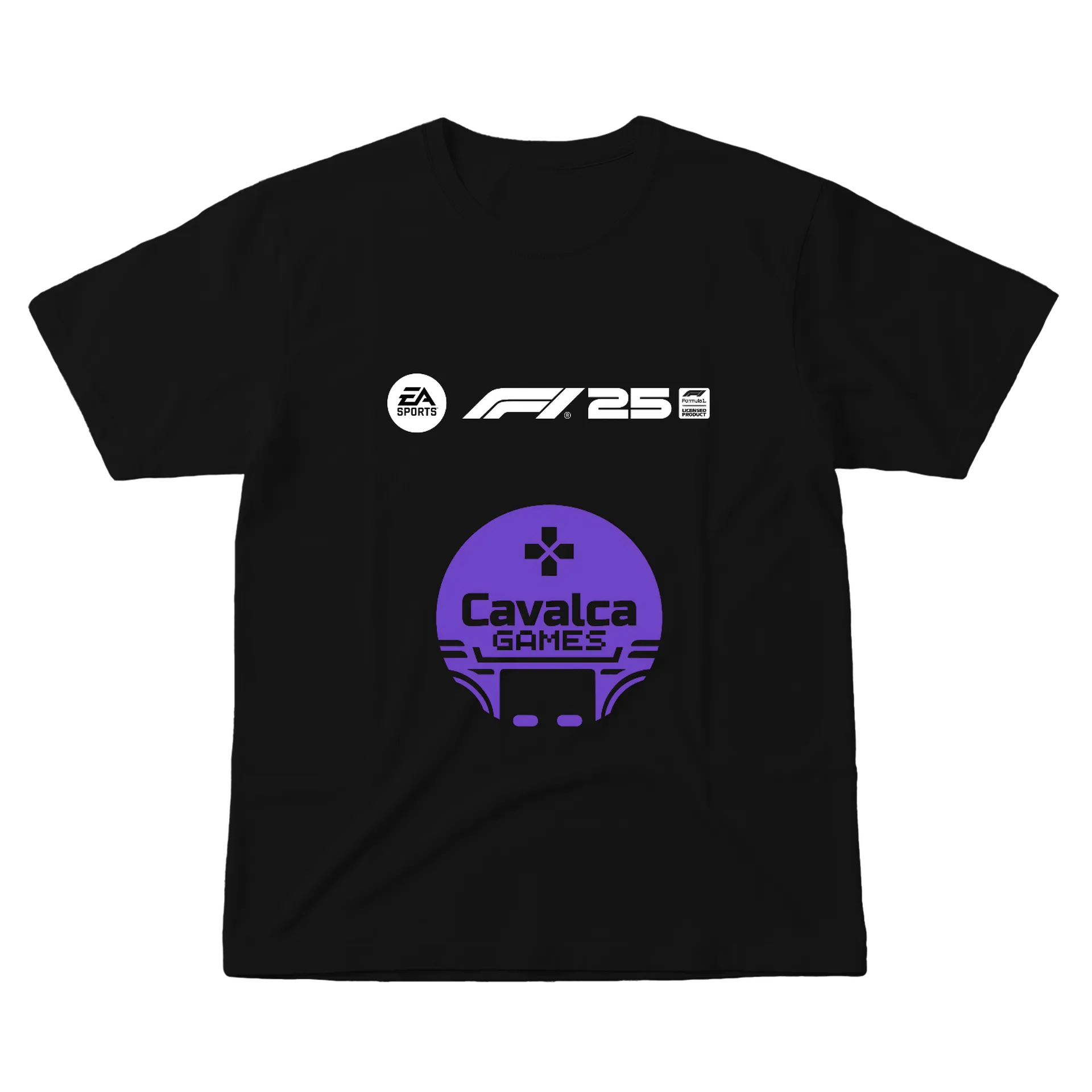 Camiseta Logo CavalcaGames 100% Algodão Preto de Cavalcamatheus — imagem 1 de 6