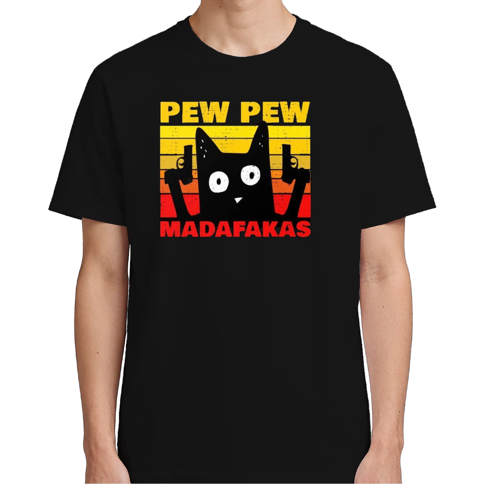 Camiseta Gato Preto Pew Pew 100% Algodão - Imagem 5