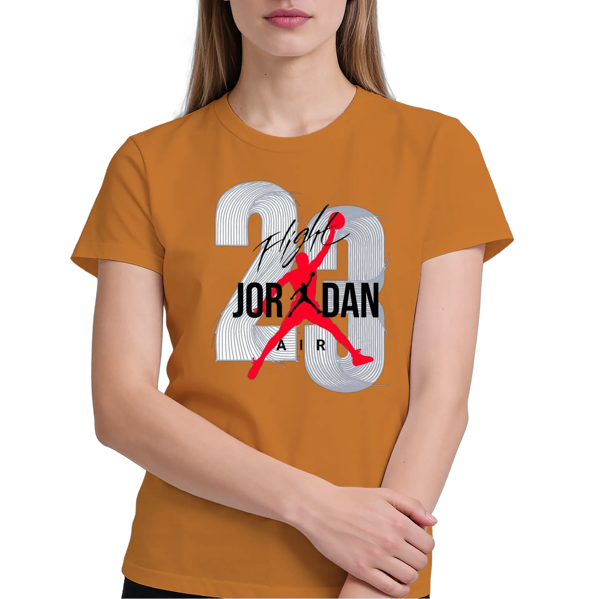 Camiseta Jordan Air Logo Estampa Grafite Vermelha 100% de Guihh — imagem 3 de 6