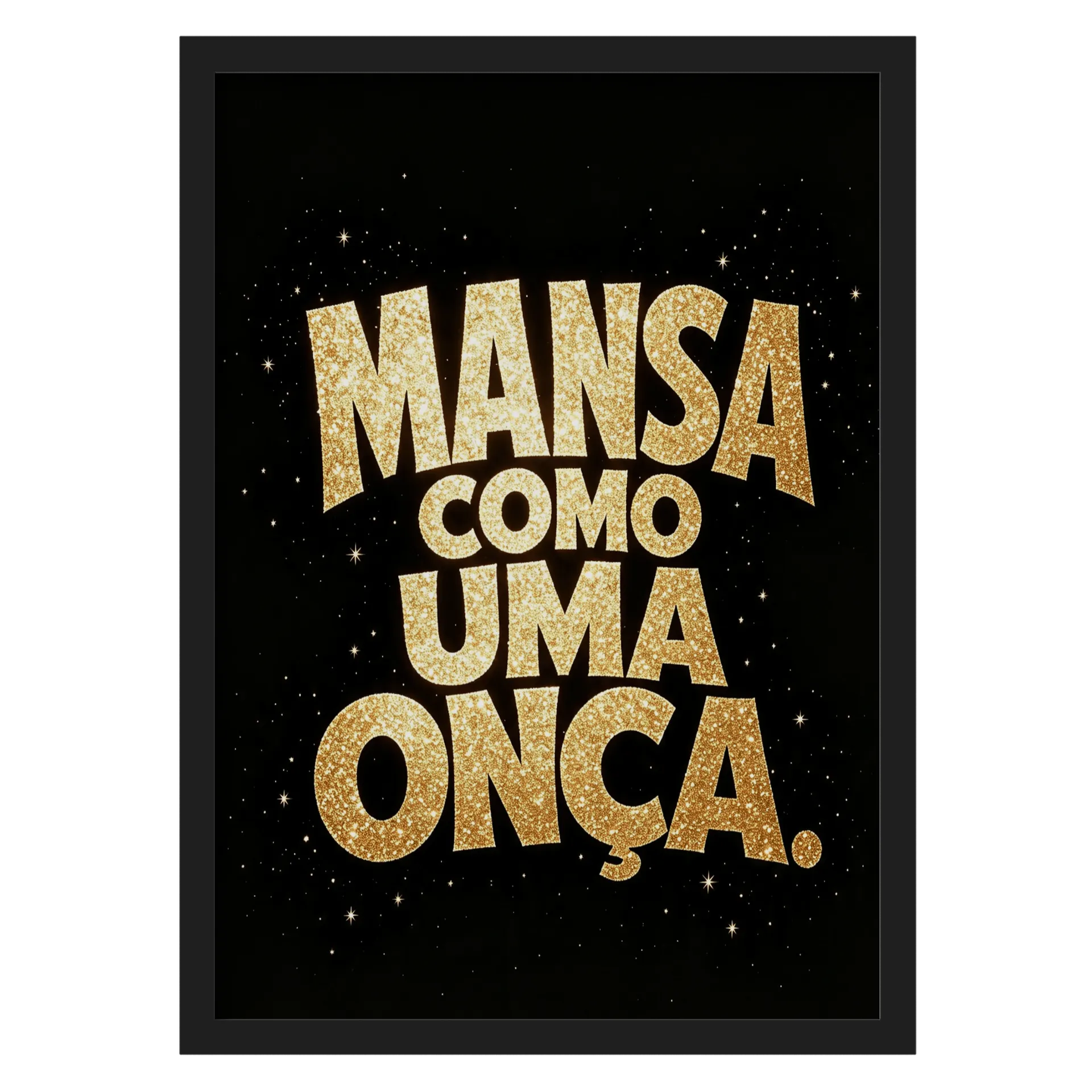 Quadro Monstração Ouro Contemporâneo A3 com Vidro MDF e - Imagem 1