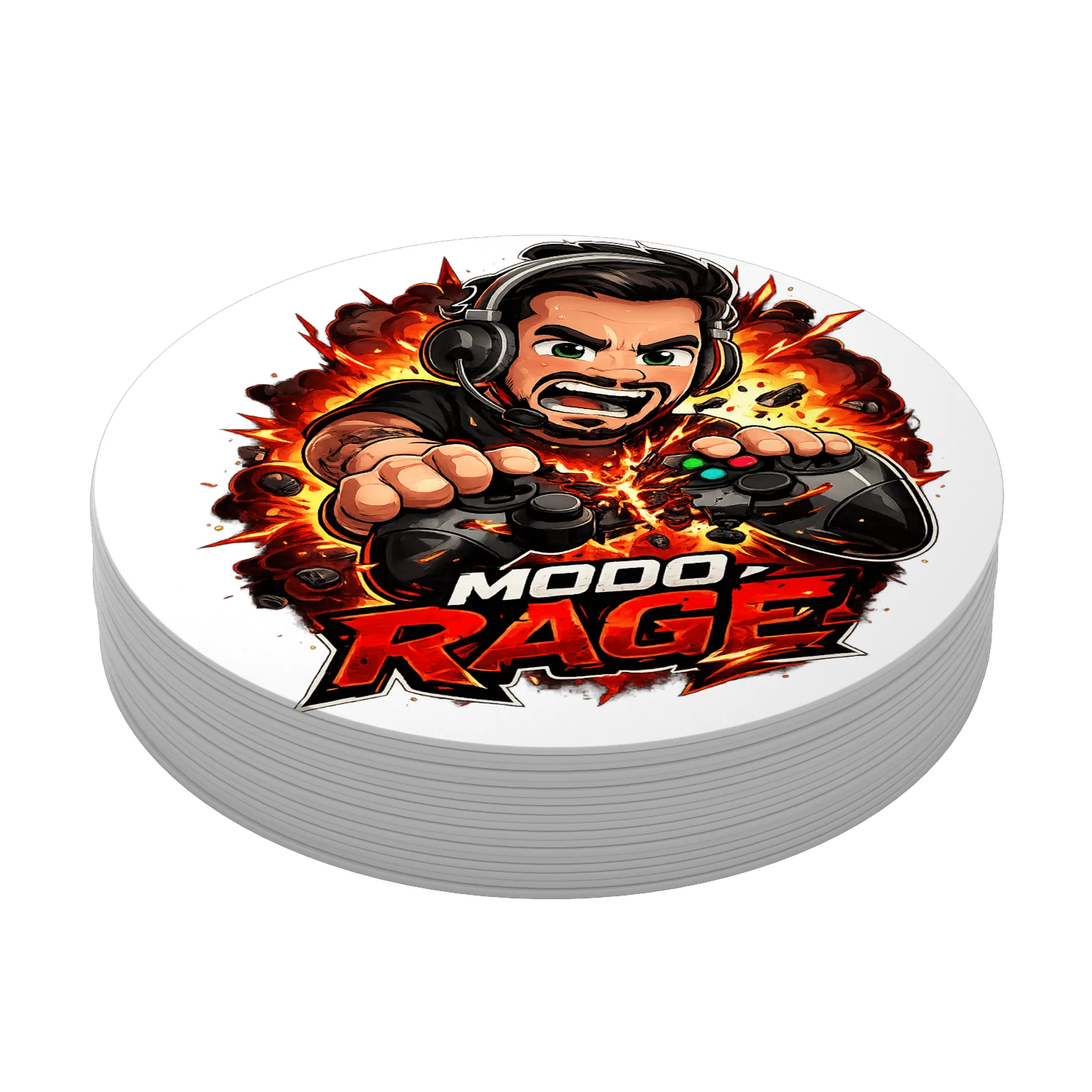 Porta-copo MDF Modo Rage Gamer 10x10cm - Imagem 4