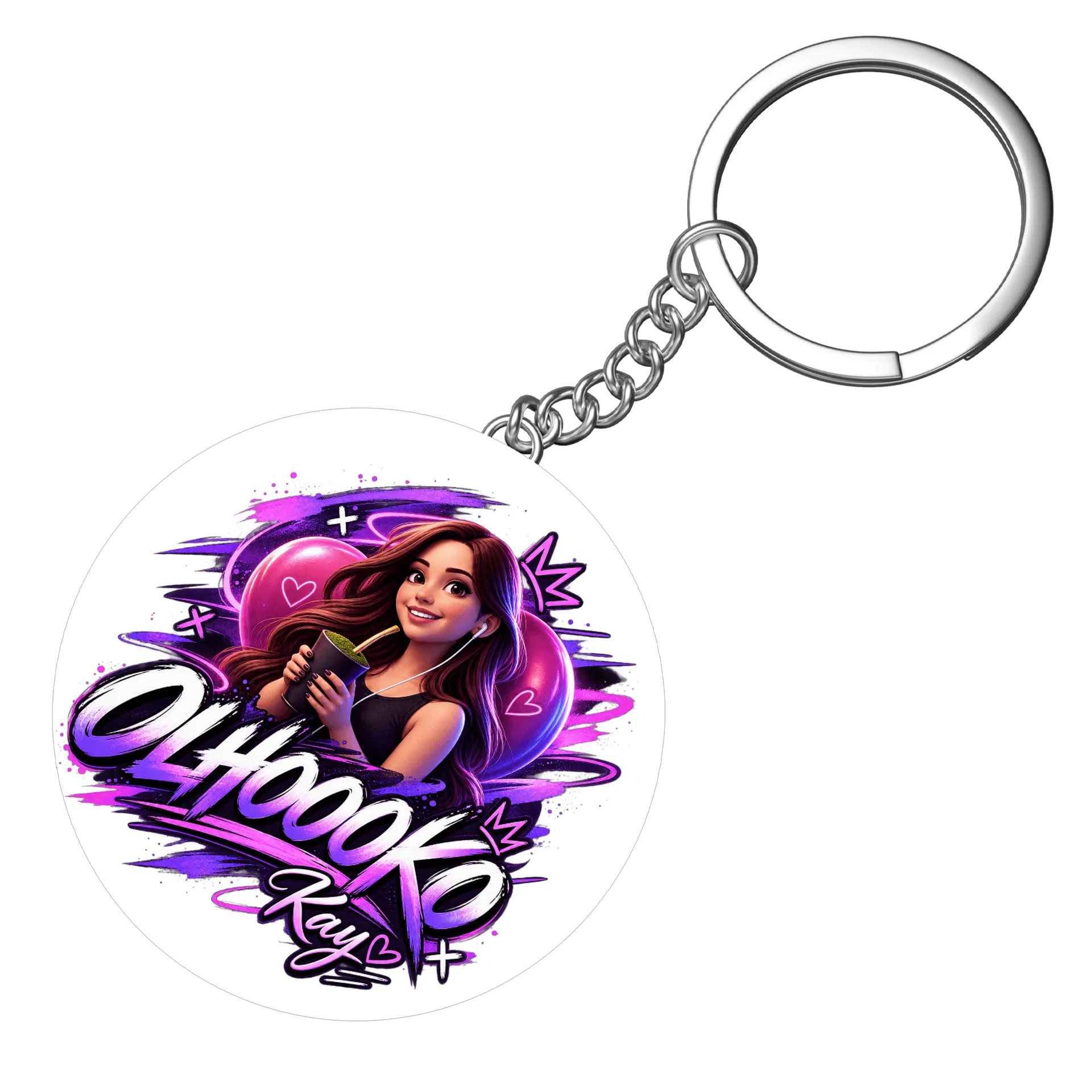 Chaveiro MDF Kay Olhooko Estampa estampa personalizada - Imagem 4