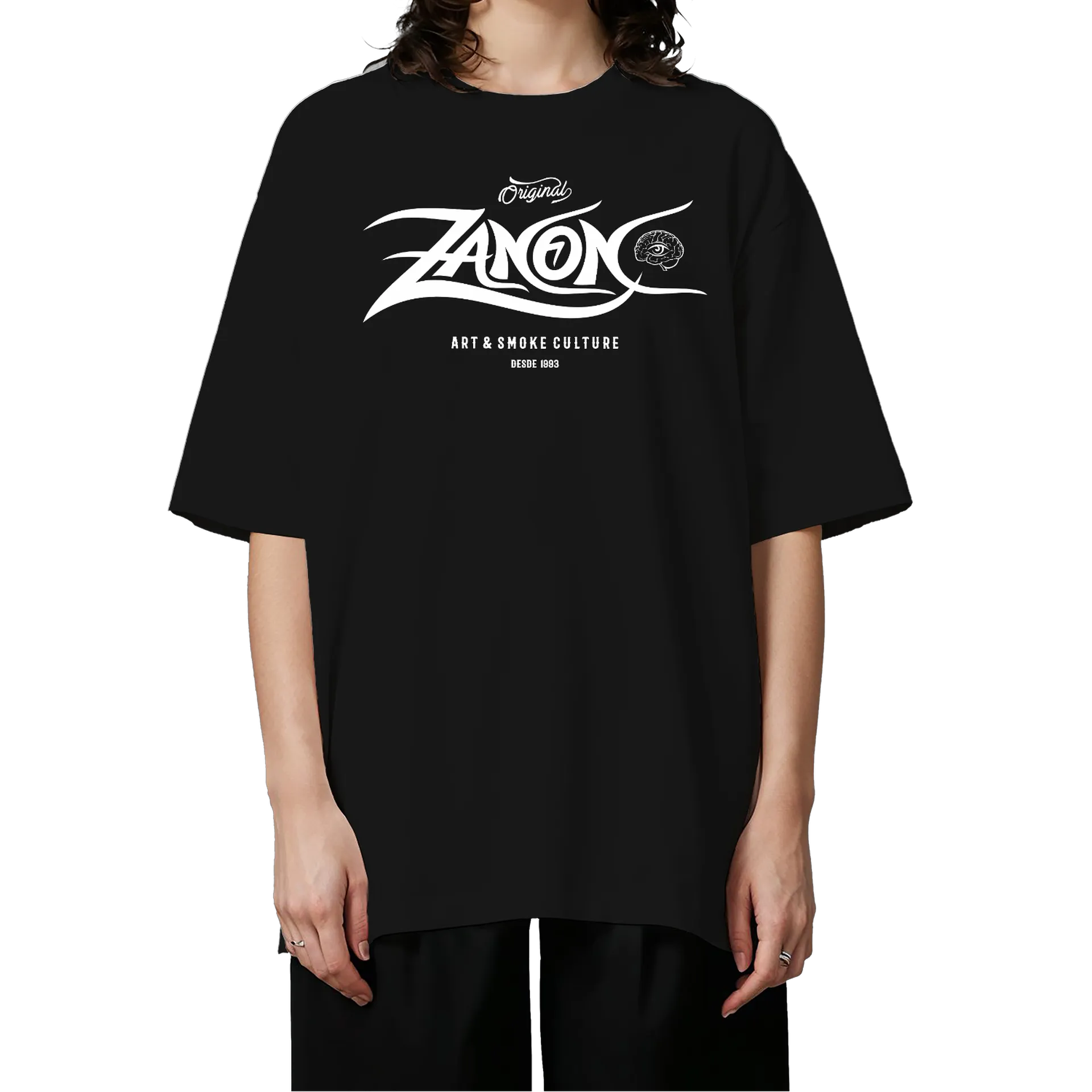 Camiseta Oversized Zanon Bombing Black 100% Algodão - Imagem 3