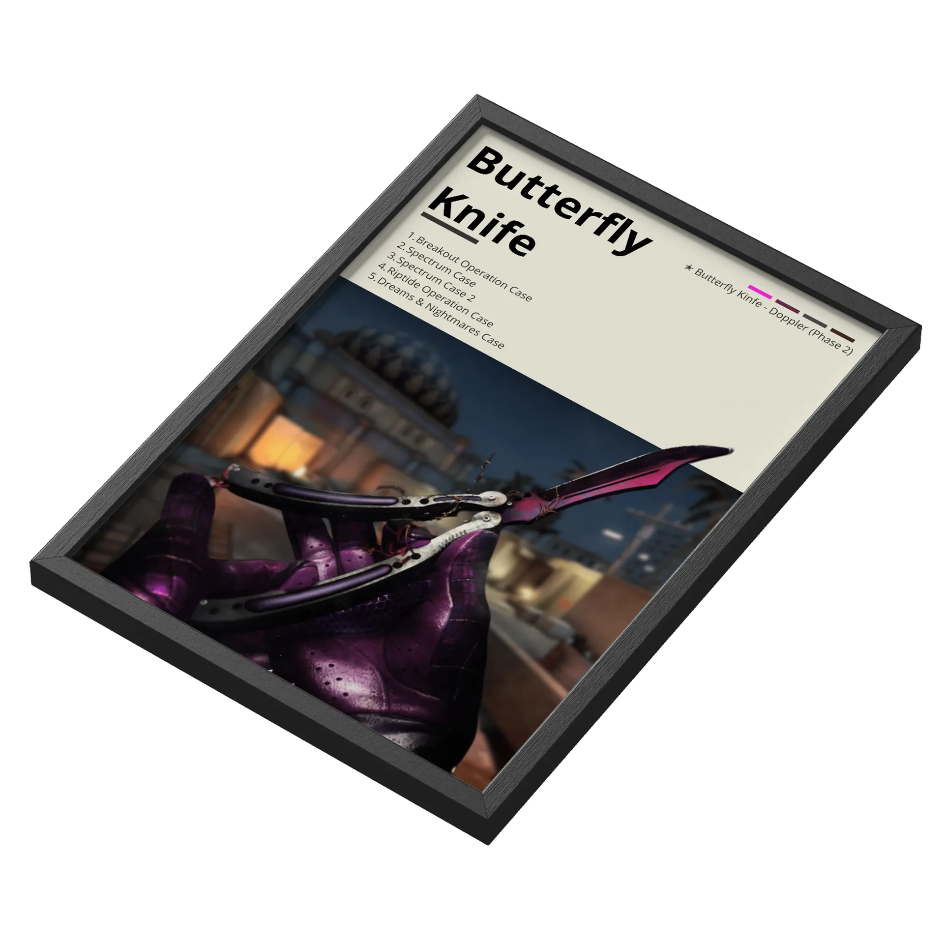 Quadro Decorativo – Butterfly Knife Doppler (CS2) - Imagem 3