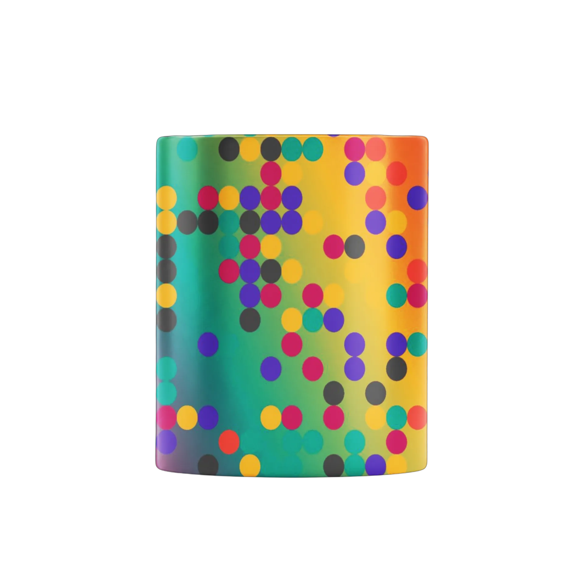 Caneca Porcelana Estampa Colorful Bolinhas 325ml - Imagem 2