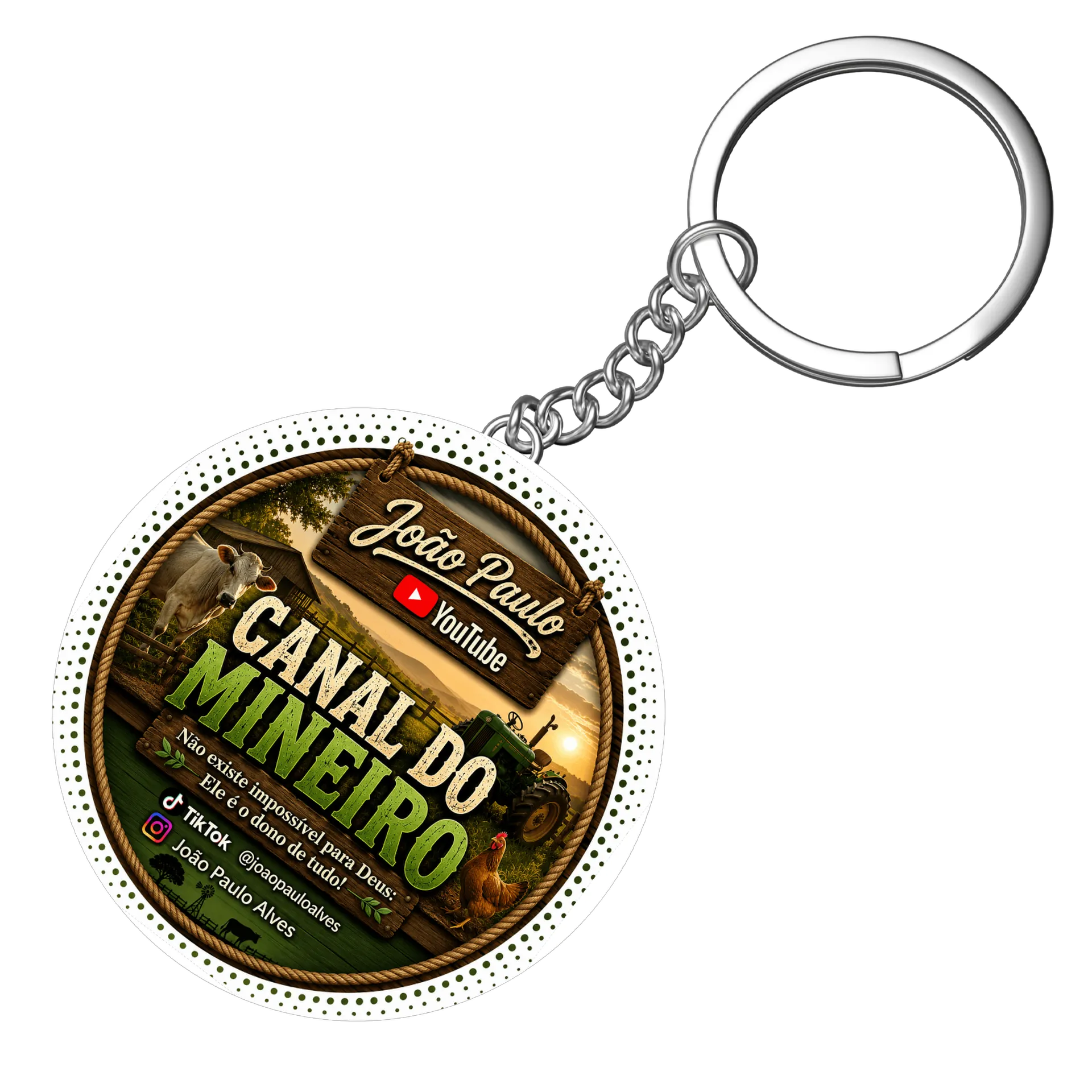 Chaveiro personalizado canal do mineiro  de telefonemoveljp — imagem 3 de 3