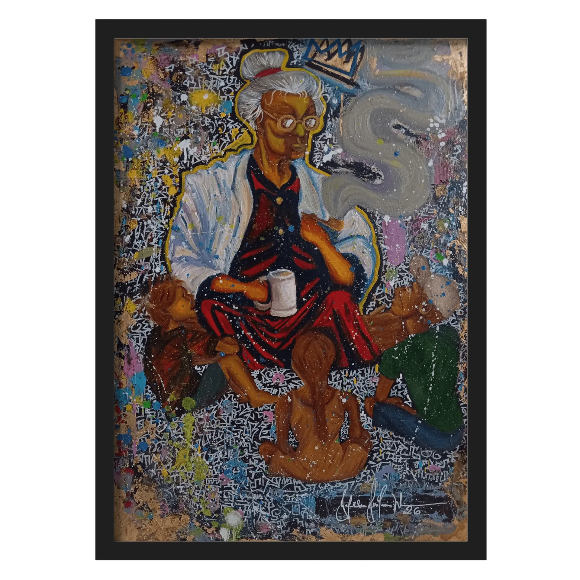 Quadro A3 A Velha Rainha dos Causos Com Vidro - Imagem 1