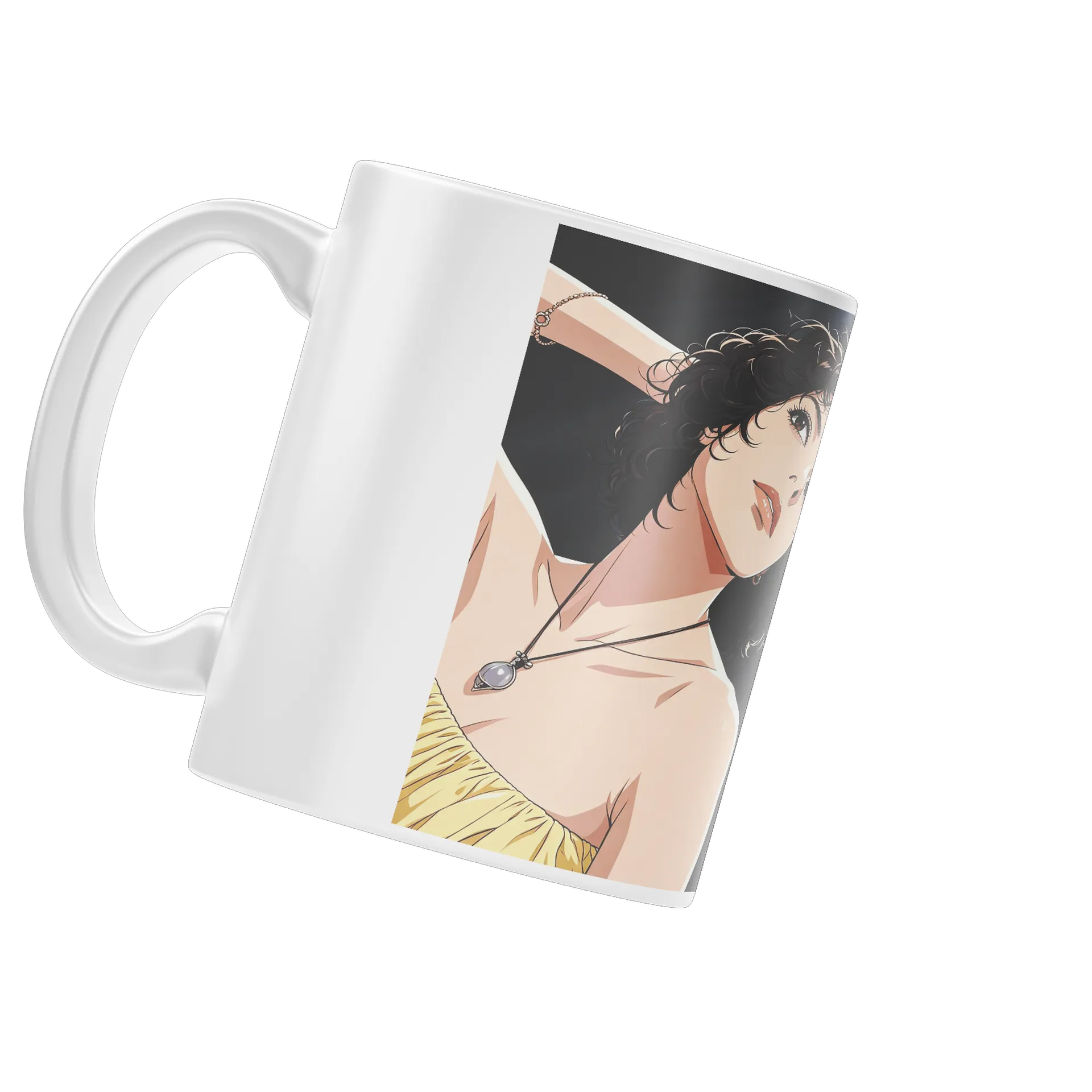 Caneca Porcelana Mulher Ilustrada 325ml - Imagem 4