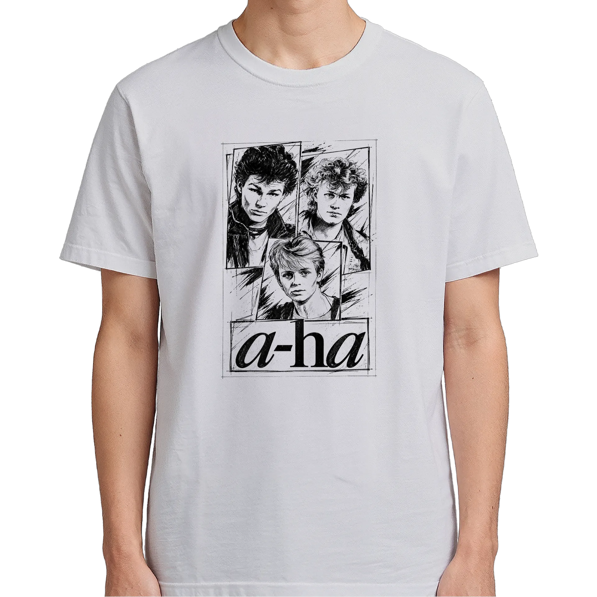 Camiseta A-ha "Take on me" 100% algodão de rockability — imagem 4 de 6