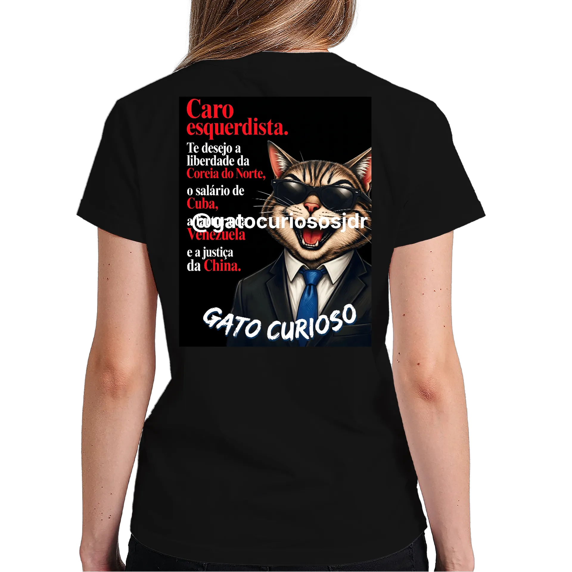 Camiseta Gato Curioso - Imagem 5