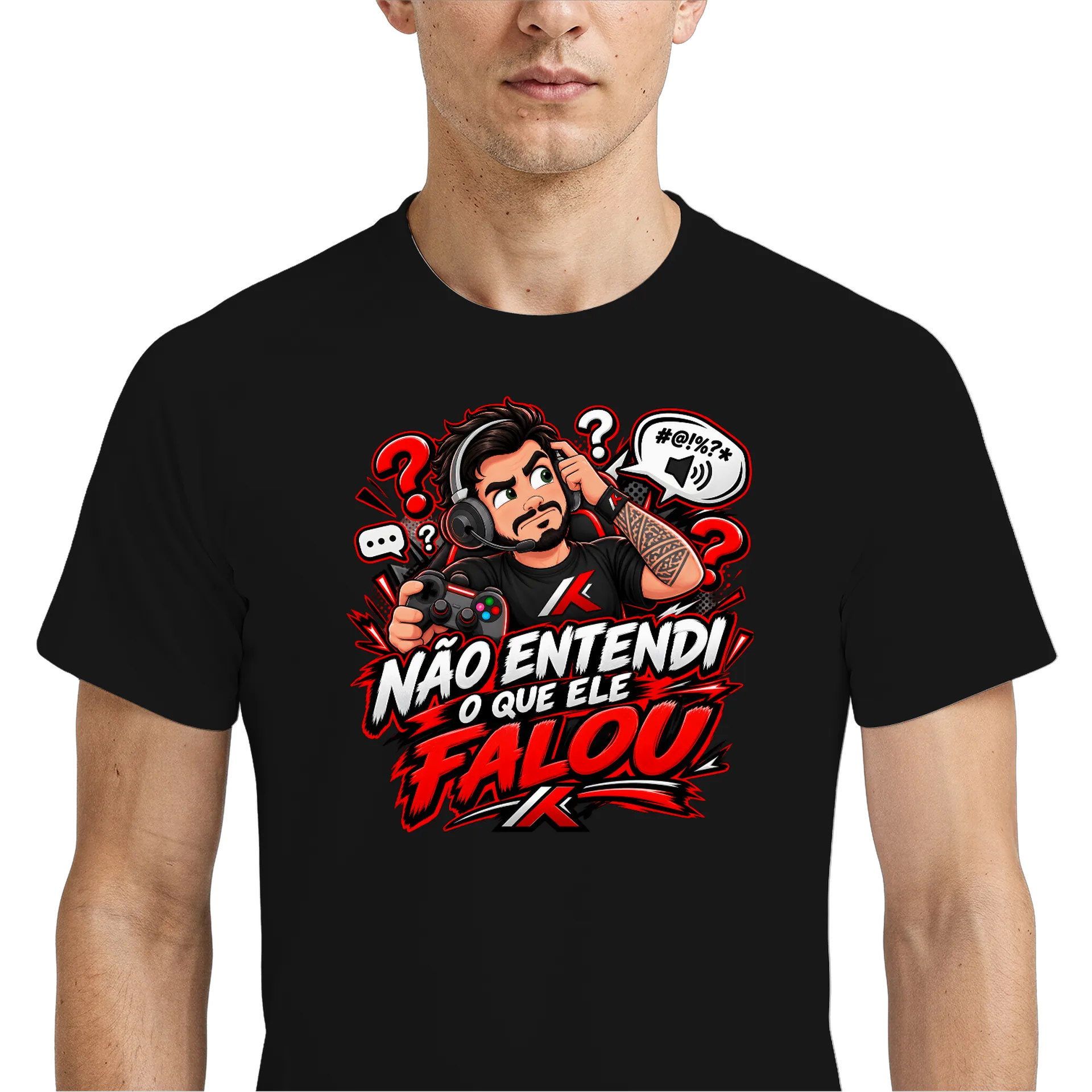 Camiseta Dry Fit Arte Streamer Neon minimalista 100% de Tio Khrebis — imagem 4 de 6