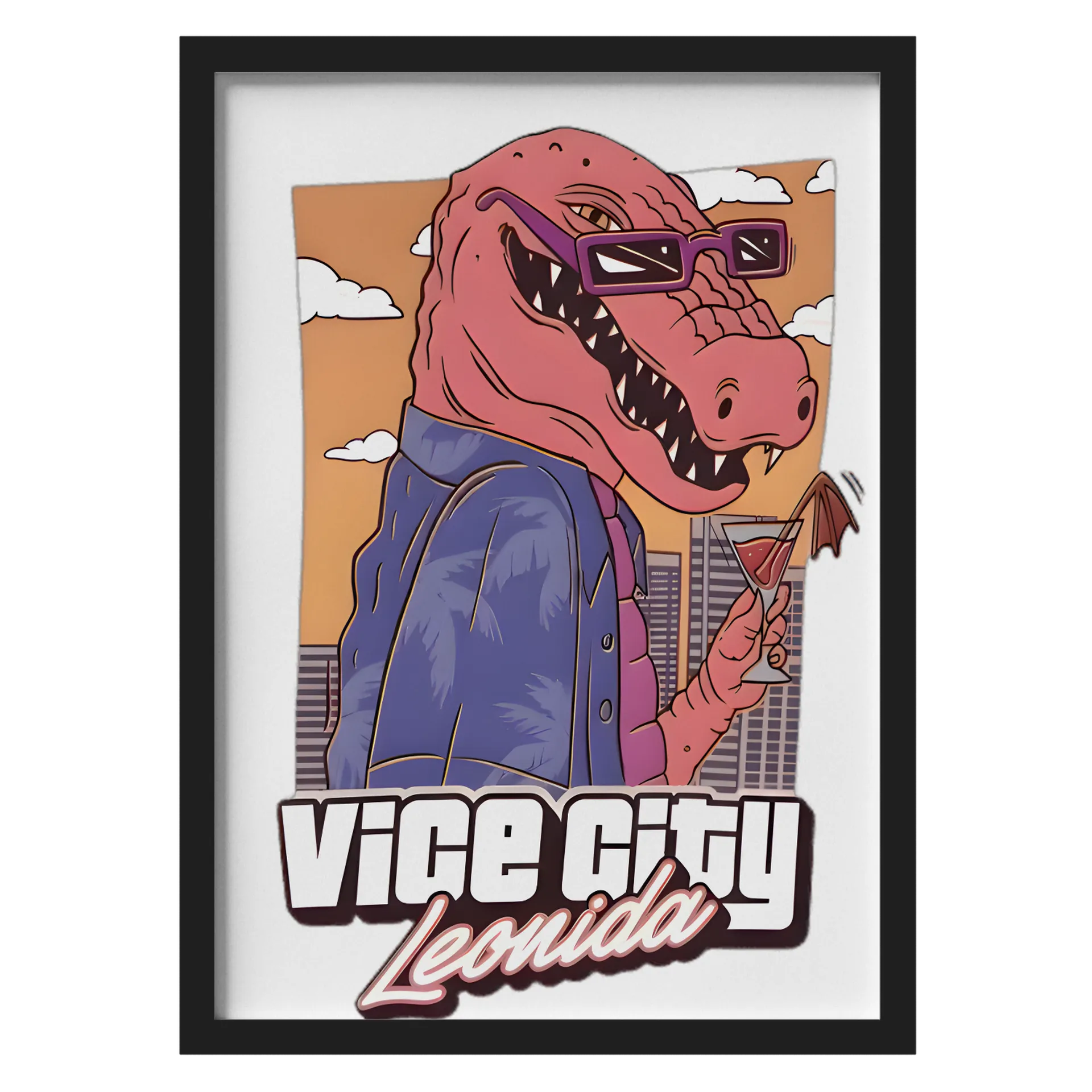 Quadro VIce City Glass - Imagem 1