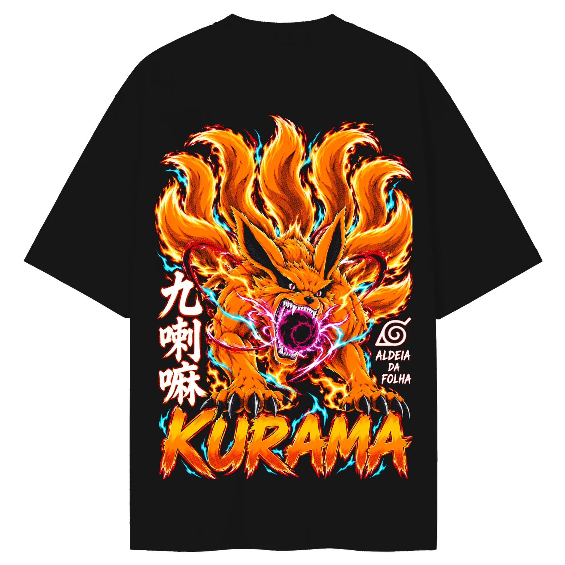 Camiseta Oversized Kurama Anime Naruto Premium - Imagem 2