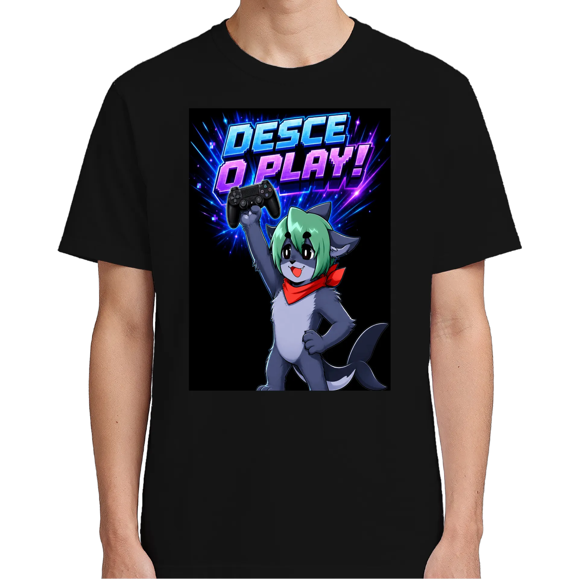 Camiseta Desce O Play Estampa Cartoon 100% Algodão - Imagem 5