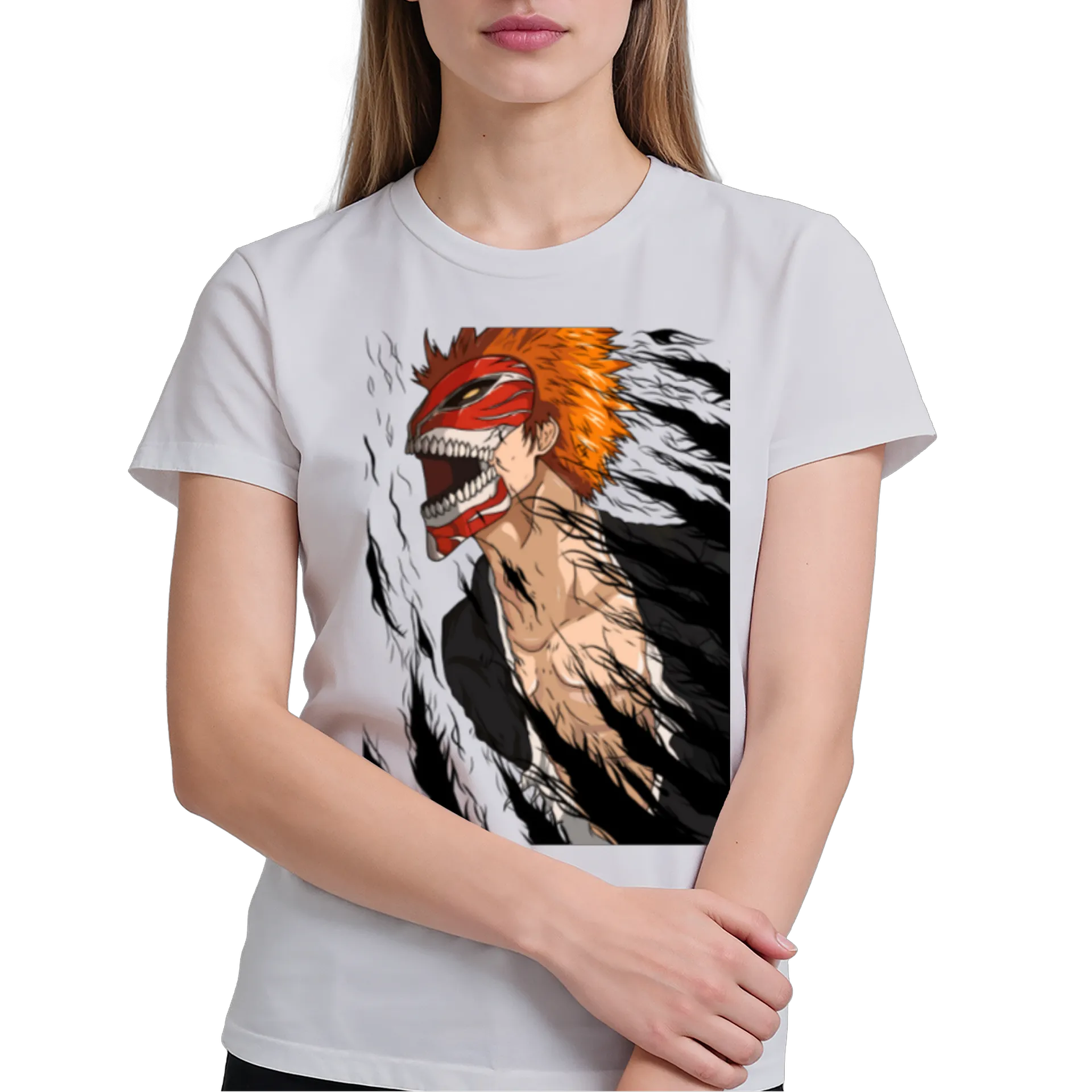 Camiseta Estampa Anime Máscara Vermelha 100% Algodão - Imagem 4
