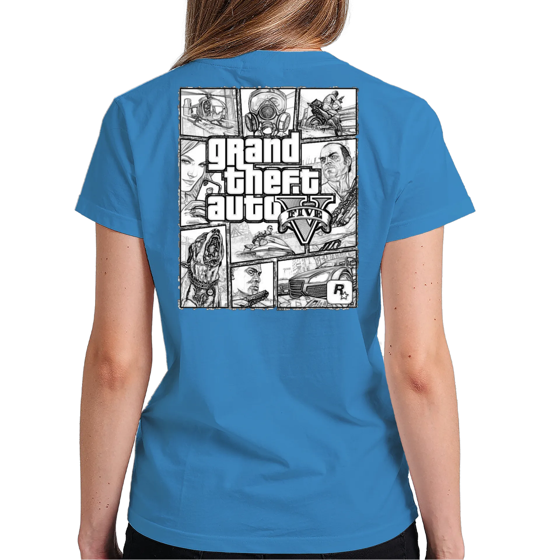 Camiseta Estampa Grand Theft Auto V 100% Algodão - Imagem 6