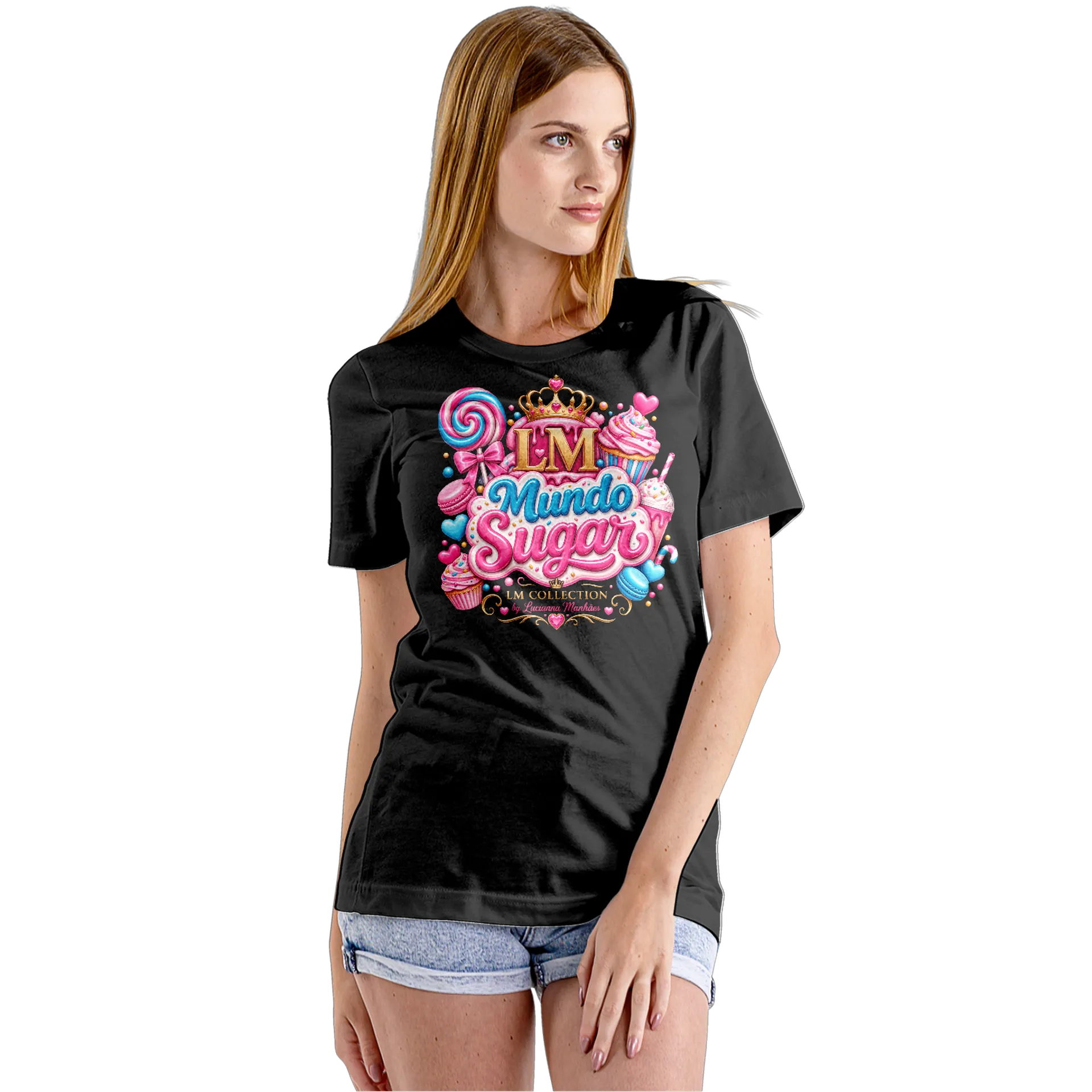 Camiseta Babylook Mundo Sugar by Luciana Manhães - Imagem 5