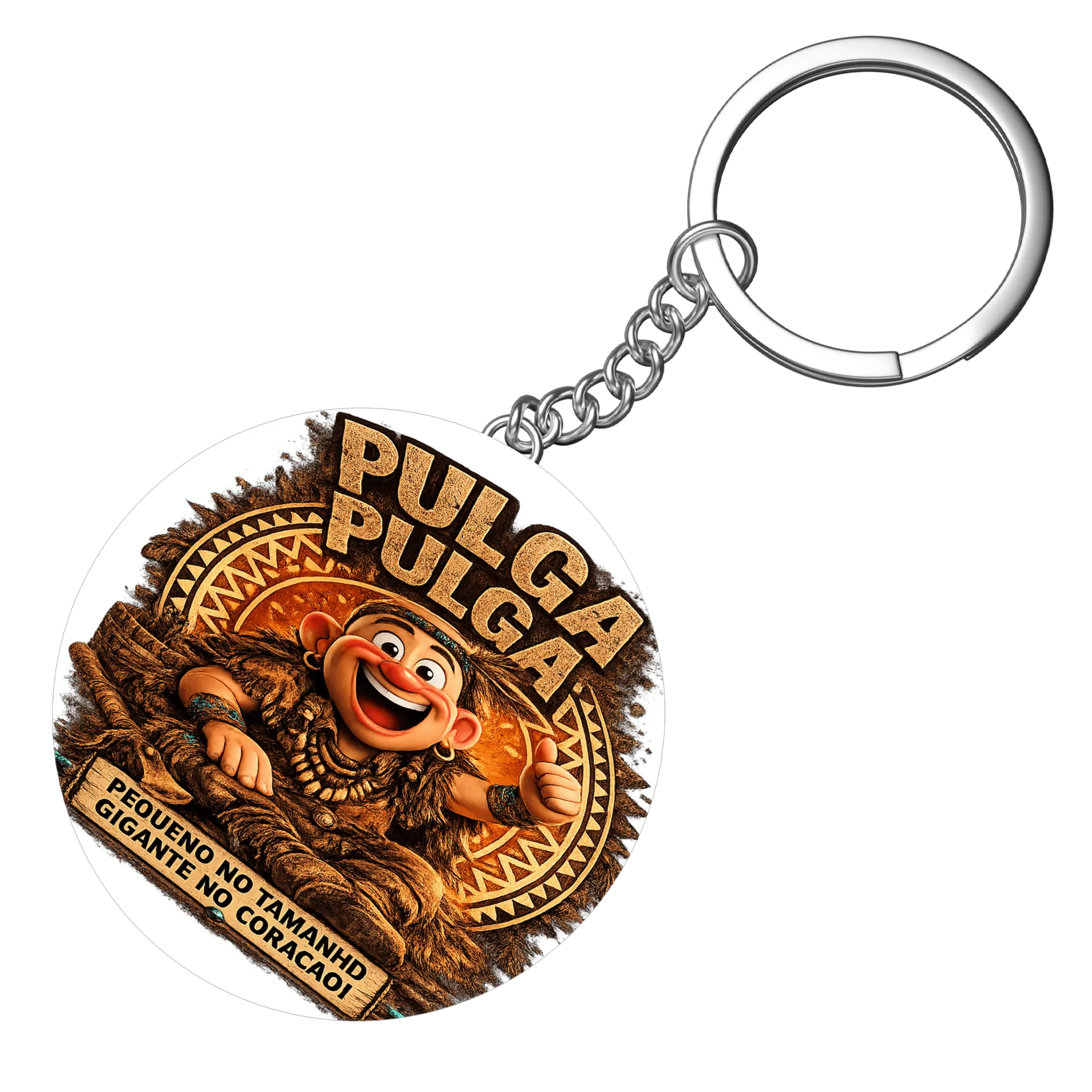 Chaveiro MDF Pulga Pulga Personagem Divertido - Imagem 4