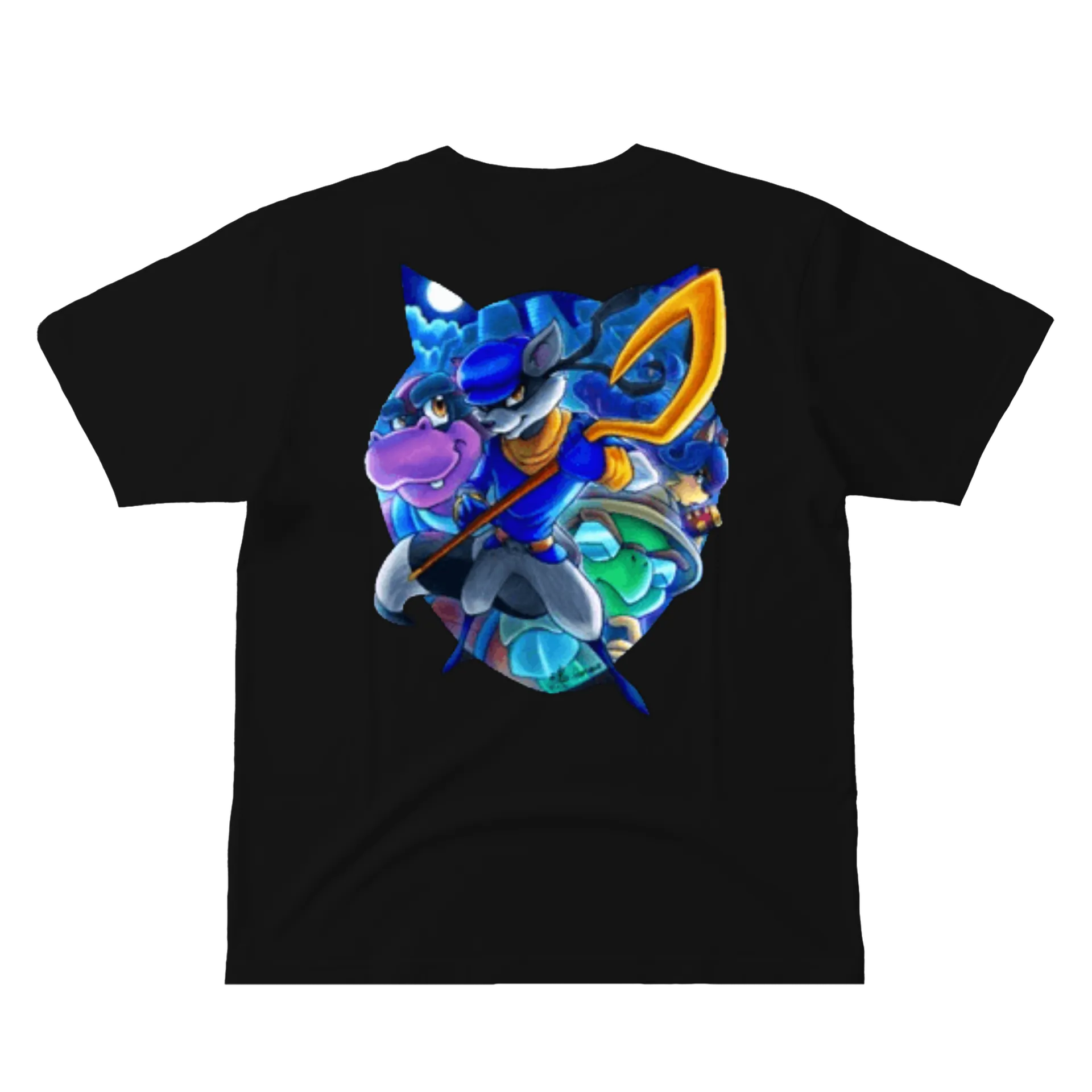 Camiseta Estampa Ladrão Azul 100% Algodão - Imagem 3