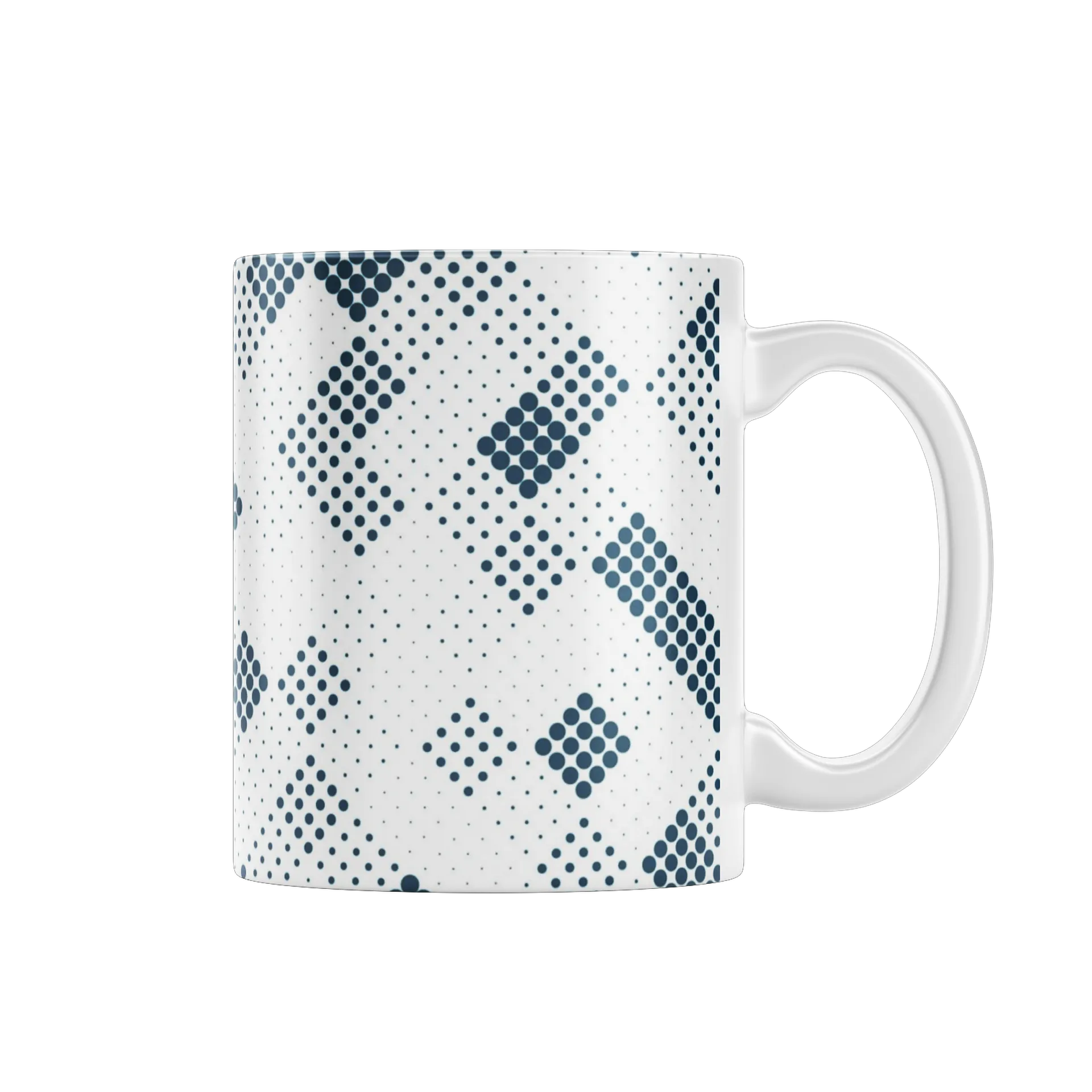 Caneca Transparente Estampa Geométrica Pontos 325ml - Imagem 1
