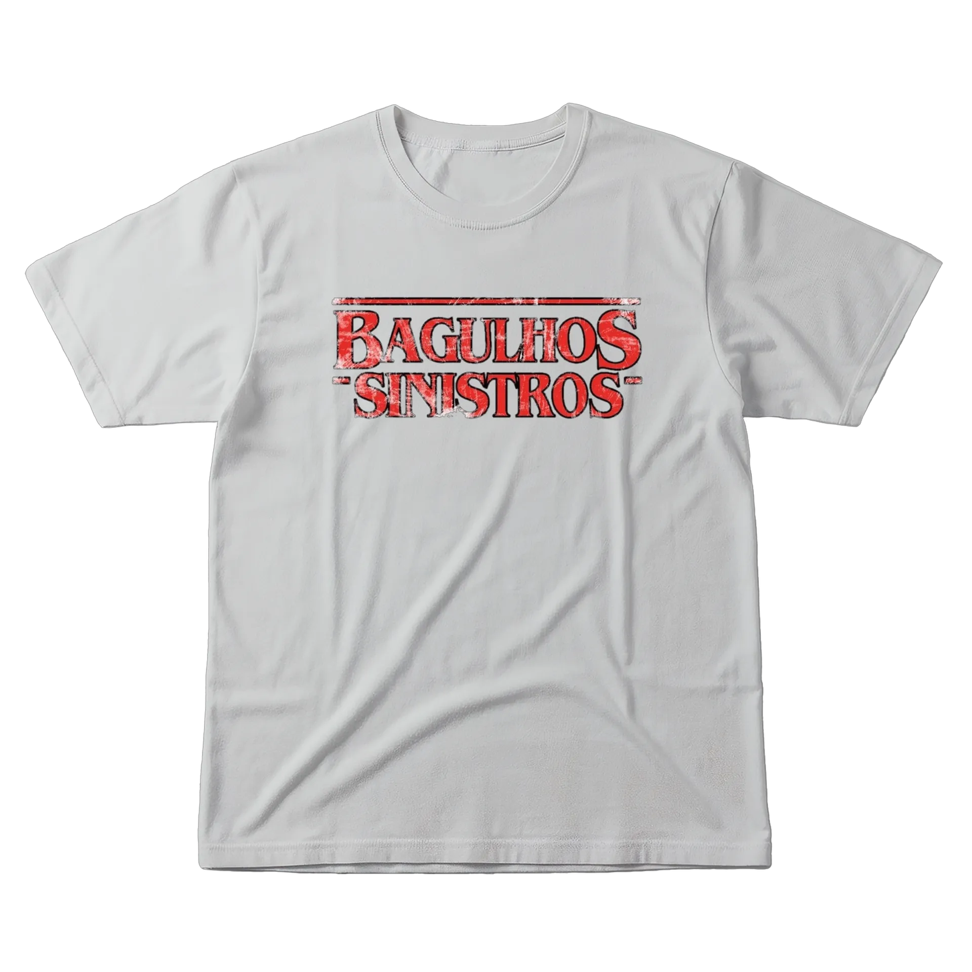 Camiseta Estampa Tipográfica Bagulhos Sinistros 100% Algodão - Imagem 1
