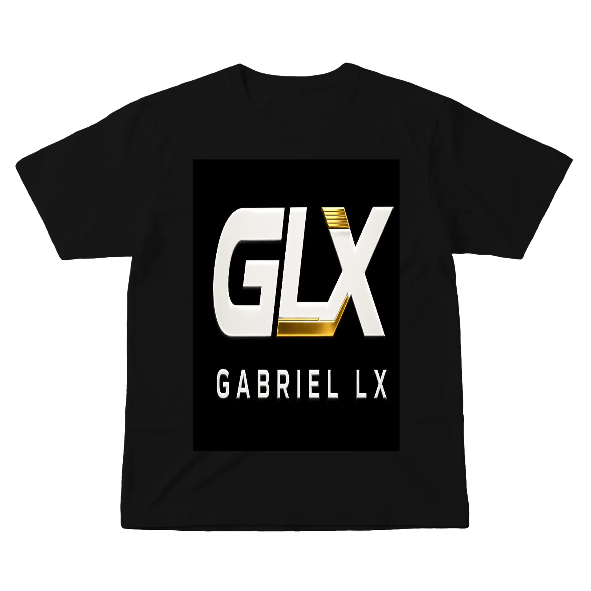 Camiseta Estampa GLX Gabriel LX 100% Algodão Preto de GabrielRibeirodaluz