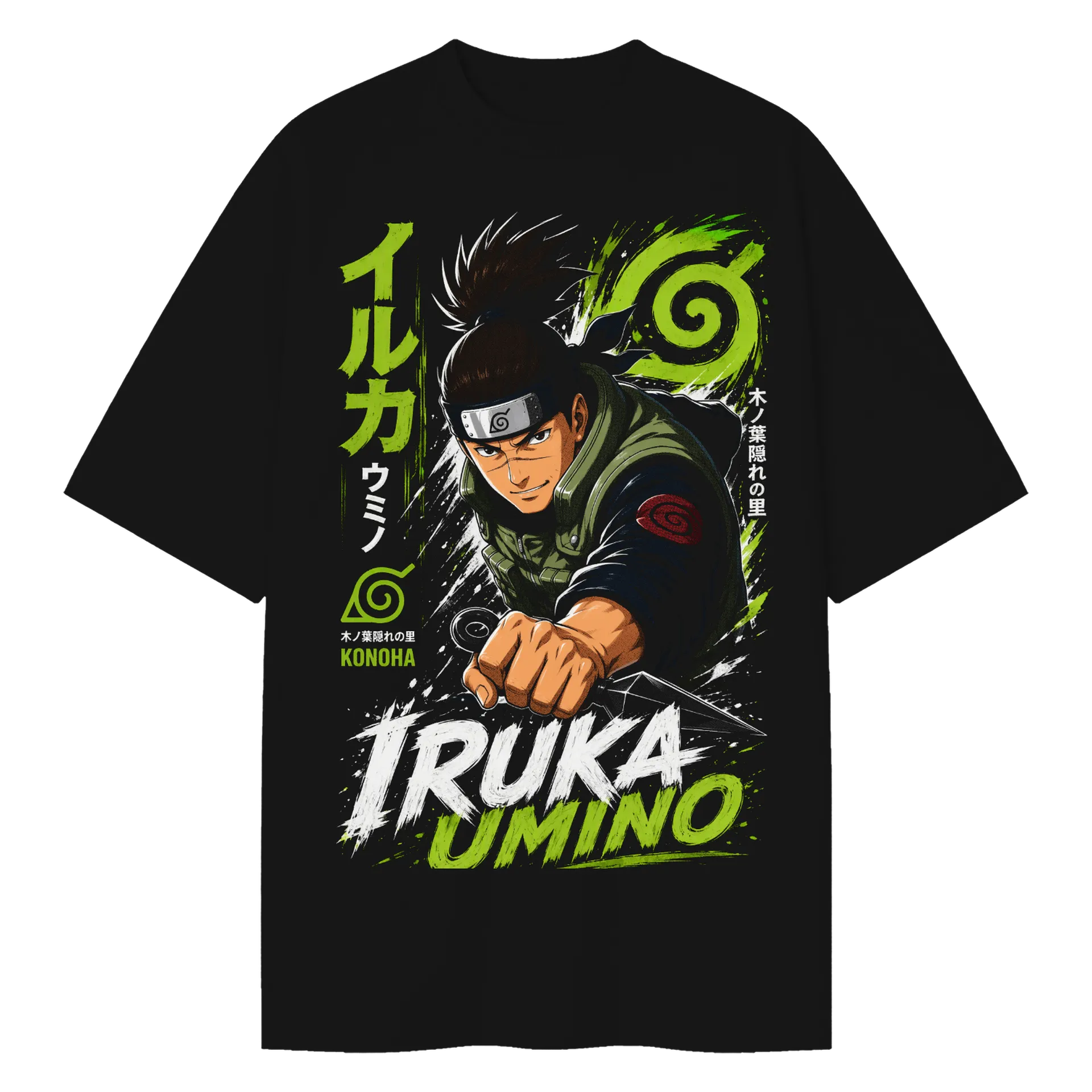 Camiseta Oversized Iruka Umino Naruto Premium  de Roberto Carlos Grolli  — imagem 1 de 6