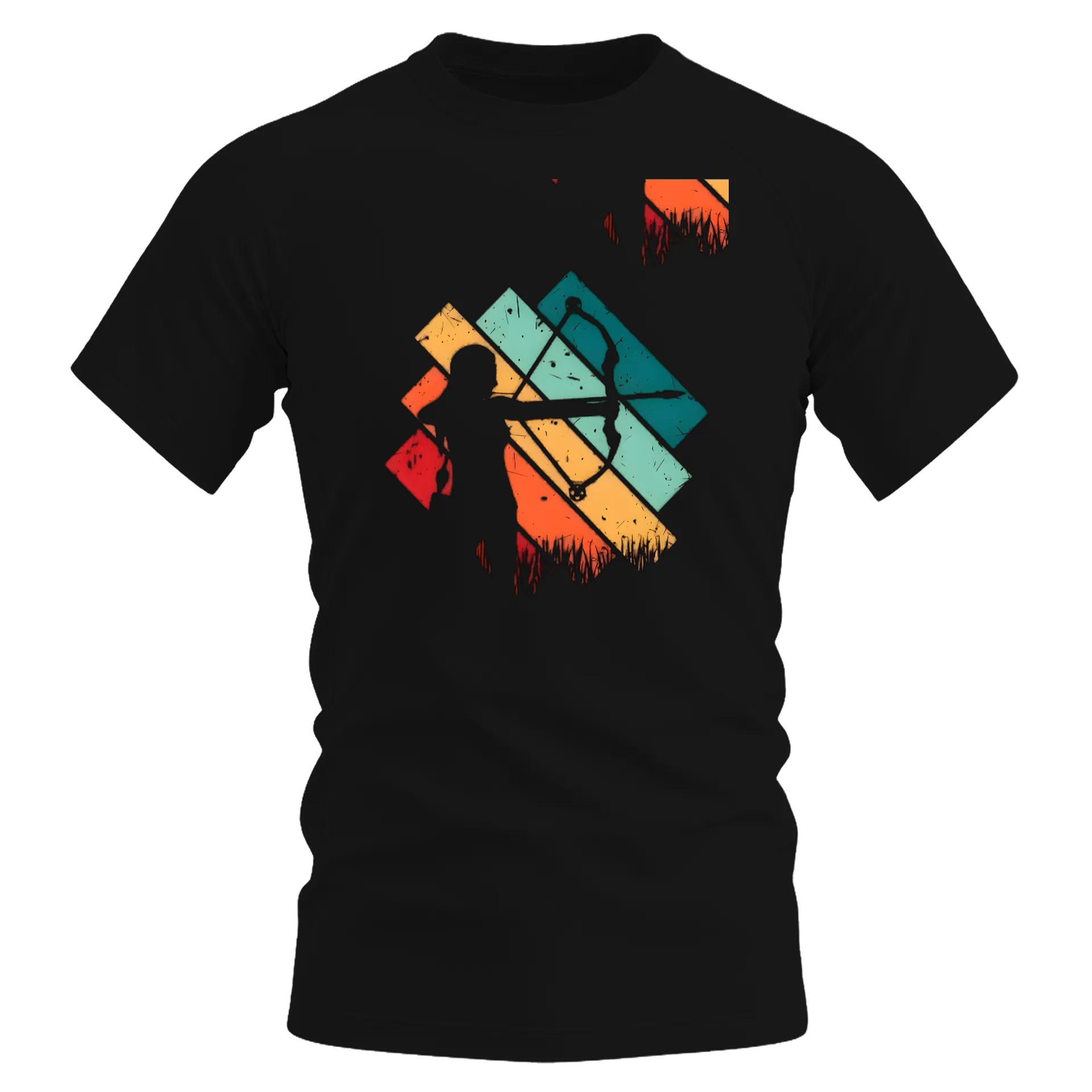 Camiseta Dry Fit Estampa Geométrica Abstrata Colorida - Imagem 1