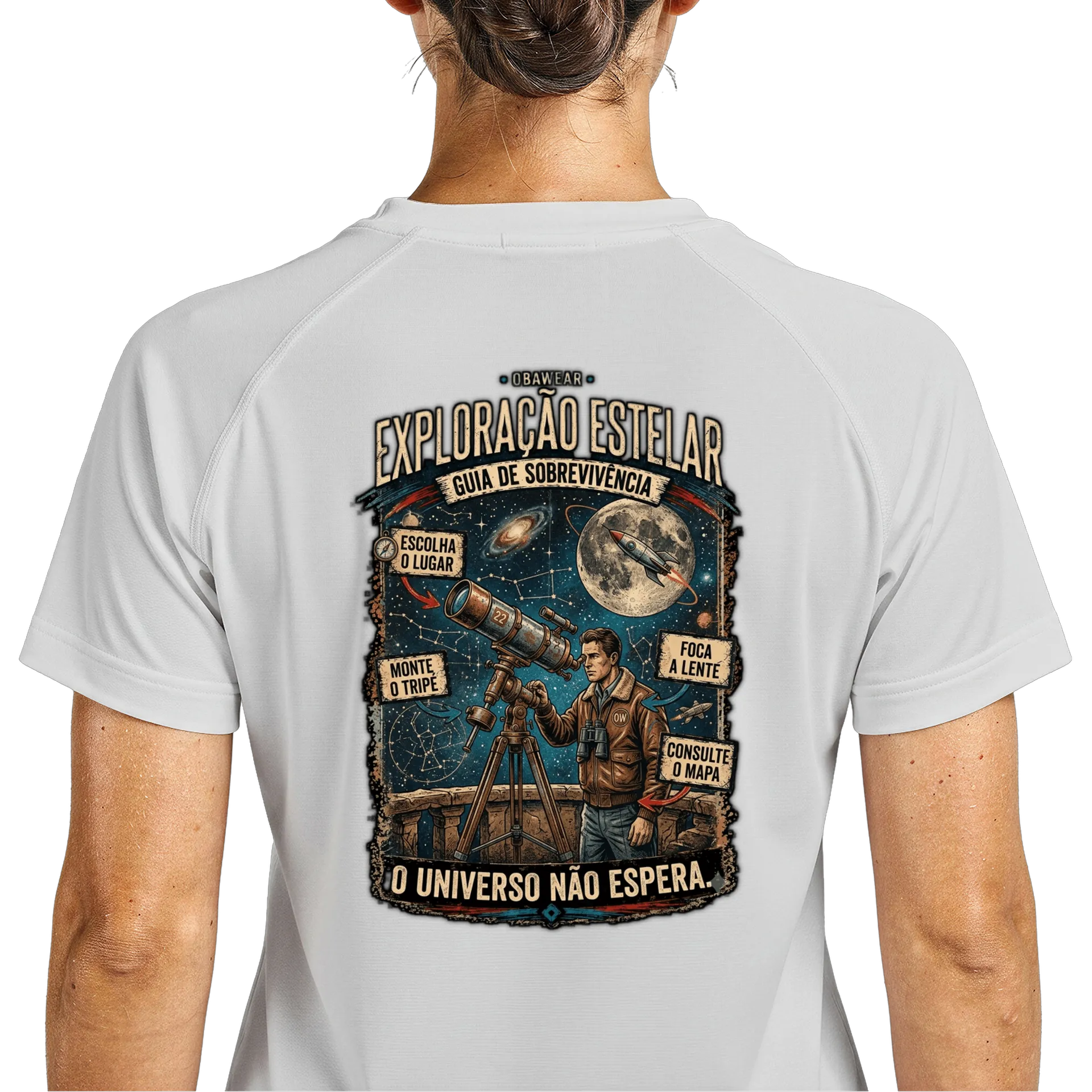 Camiseta DryFit OBAWEAR Exploração EspacialEs - Imagem 5