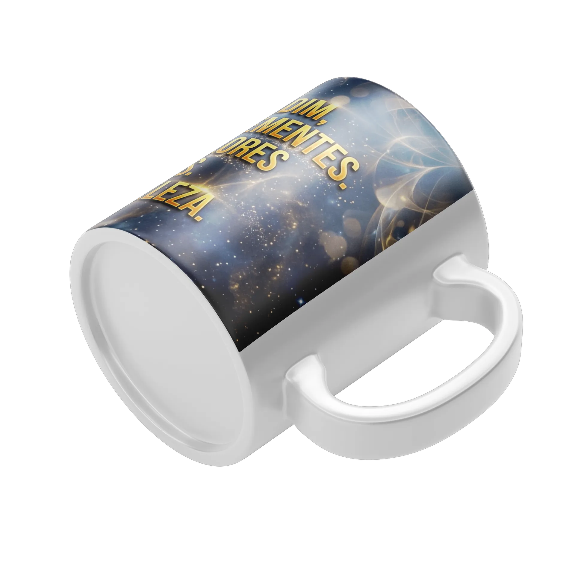Caneca Frase Tipográfica Jardim e Pensamentos 325ml - Imagem 4