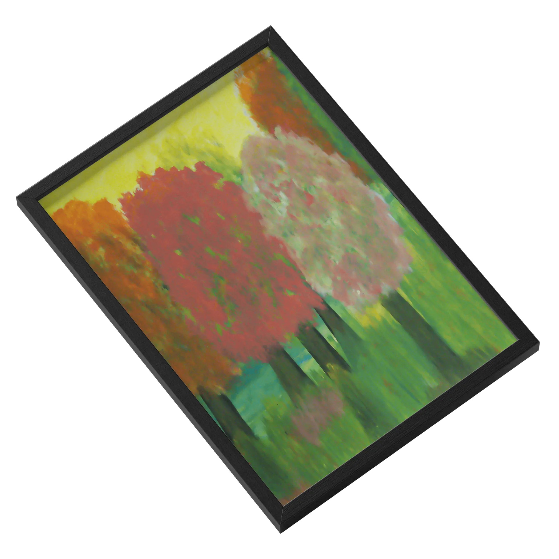 Quadro Paisagem de Outono Pintura Impressionista A3 - Imagem 2