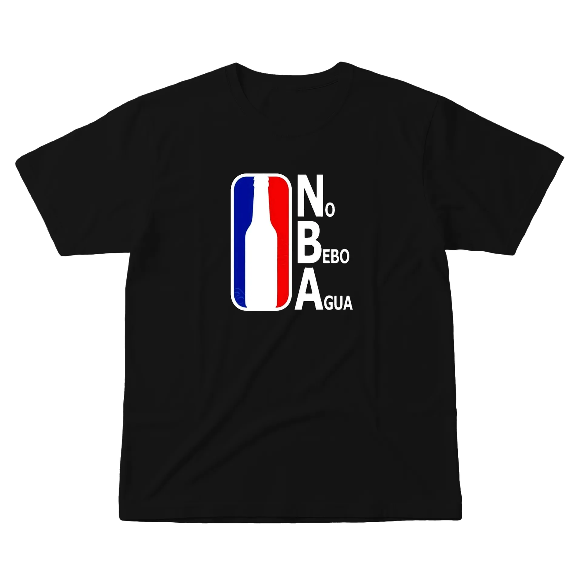 Camiseta Estampa Tipográfica No Bebo Água 100% Algodão - Imagem 1