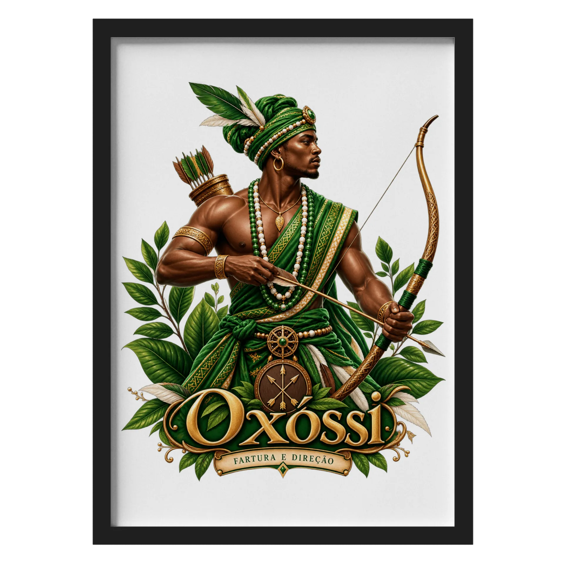 Quadro Oxóssi Com Vidro - Imagem 1