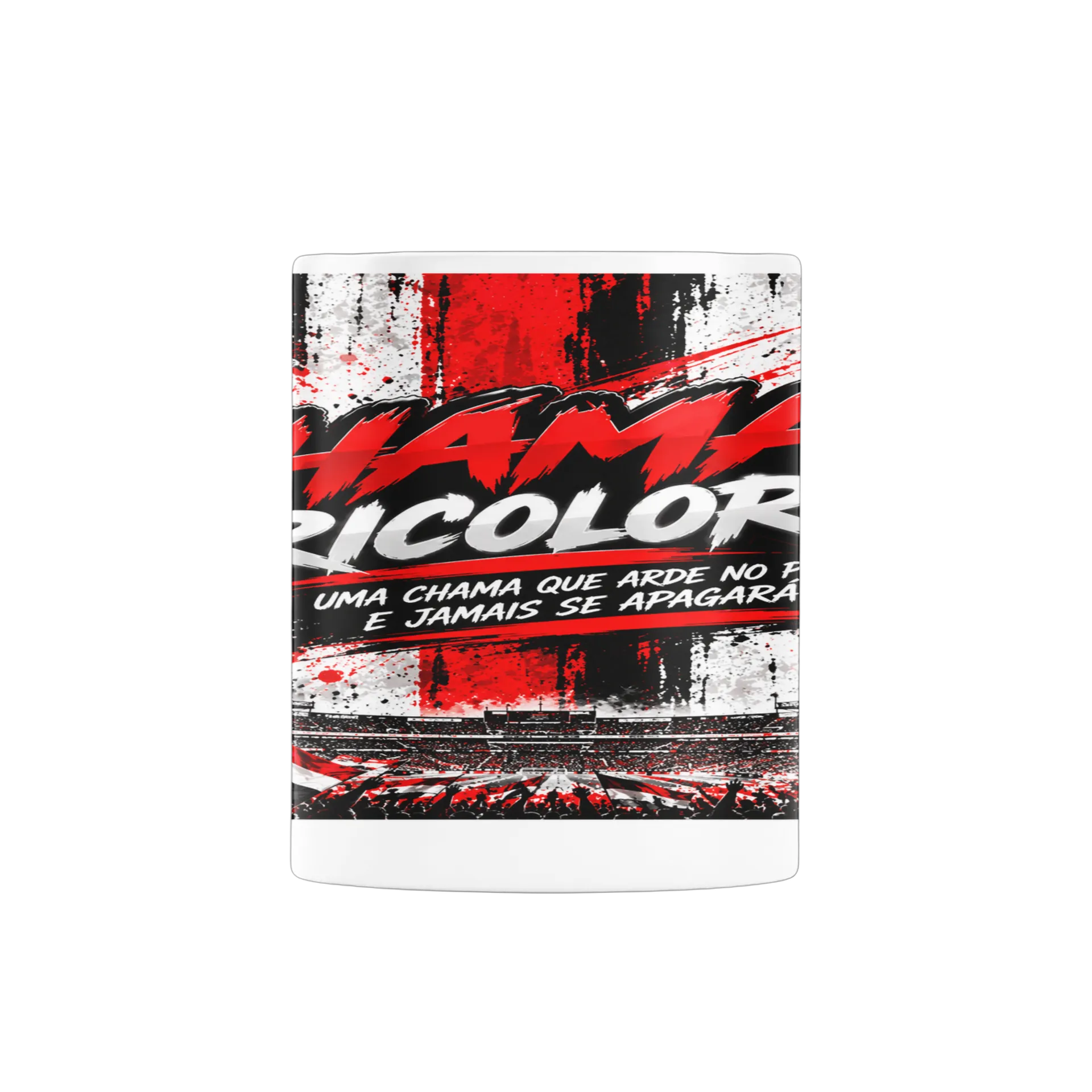 Caneca Estampa Chama Tricolor Tipográfica Vermelha e de CHAMA TRICOLOR — imagem 2 de 4
