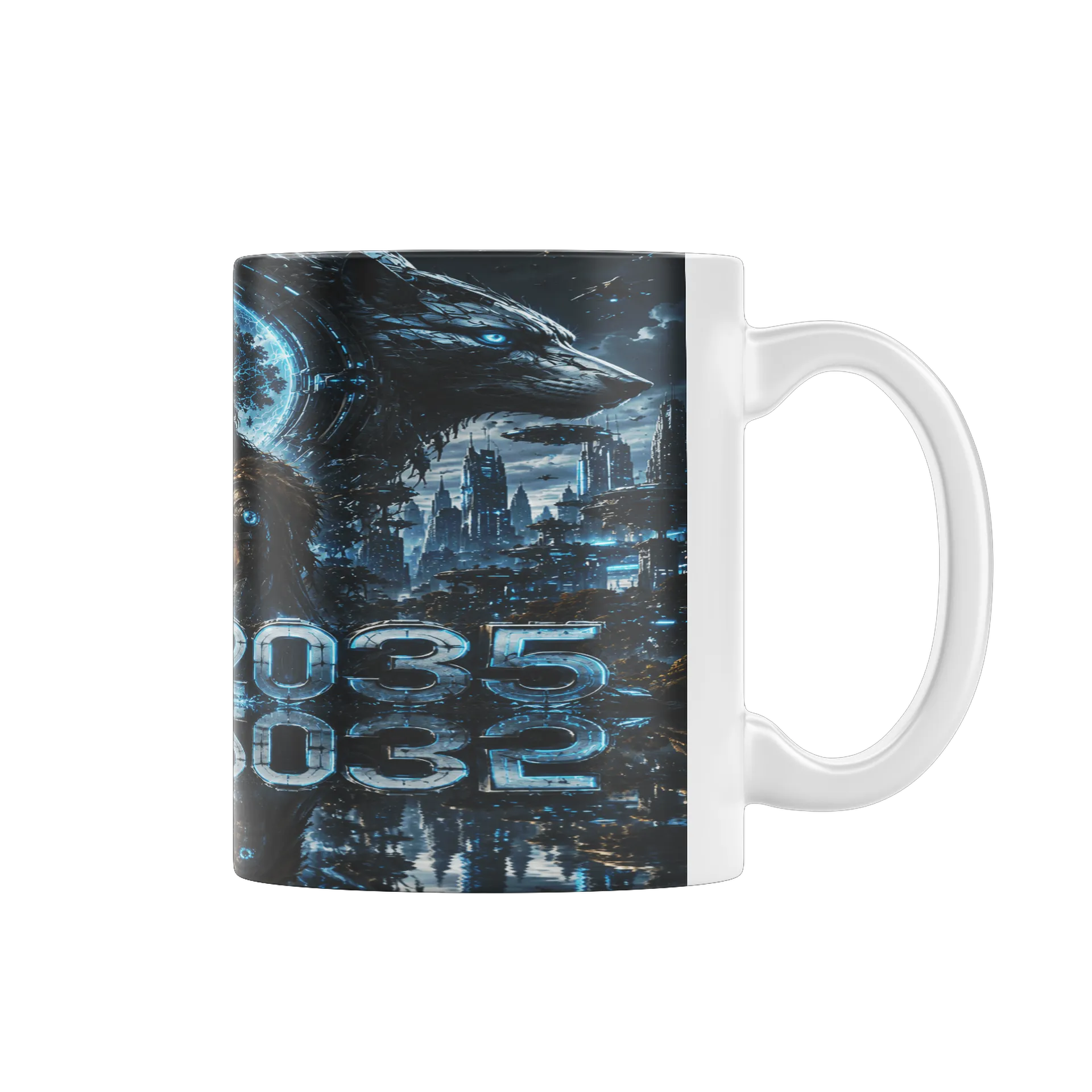 Caneca Porcelana Estampa Luta 325ml - Imagem 1