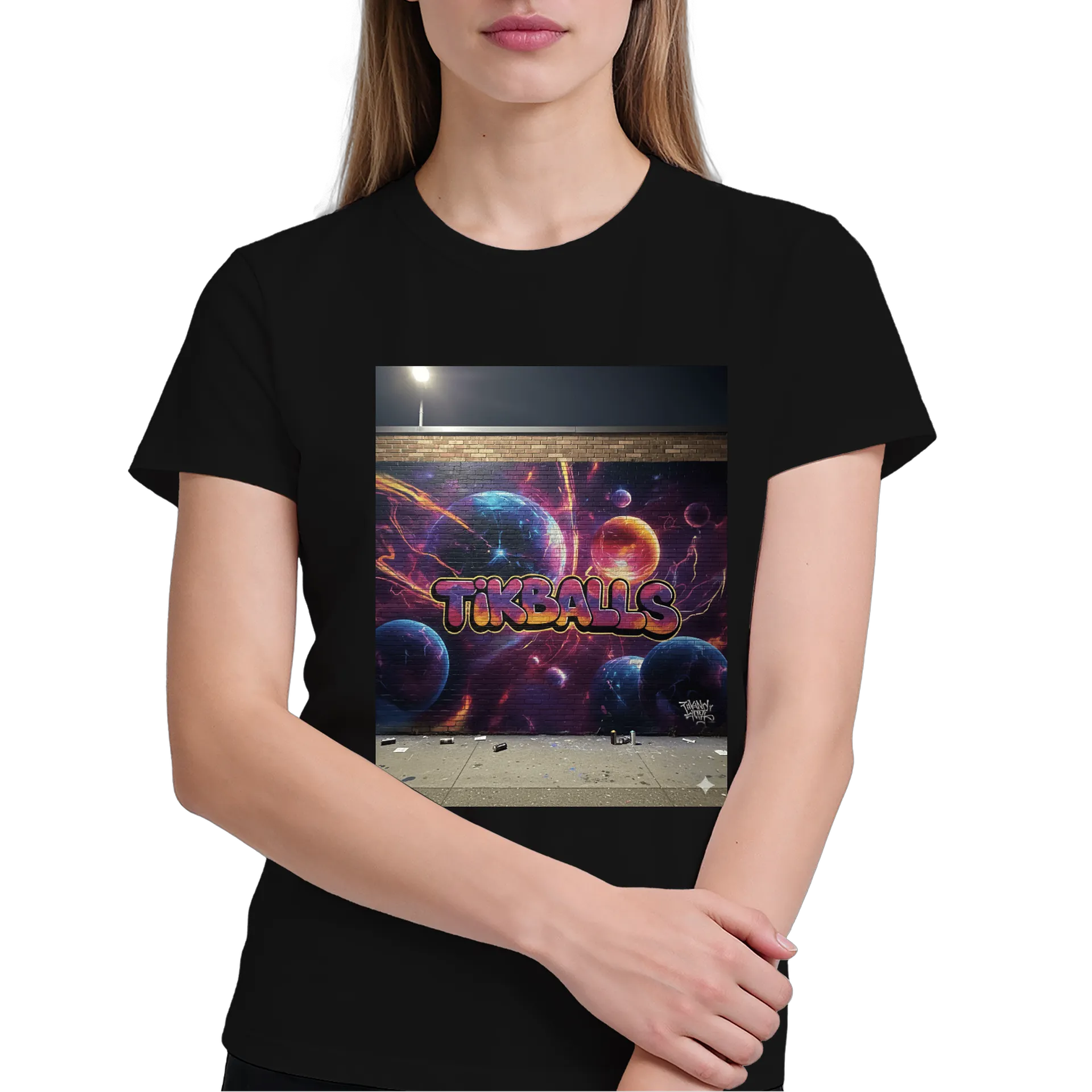 Camiseta Estampa Tikballs Galáxia 100% Algodão - Imagem 4