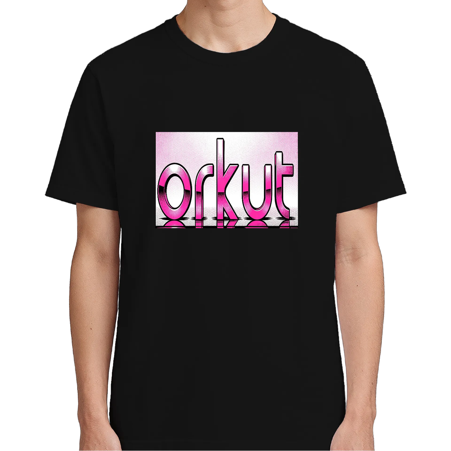 Camiseta Arckut Estampa Gótica Pink 100% Algodão - Imagem 4