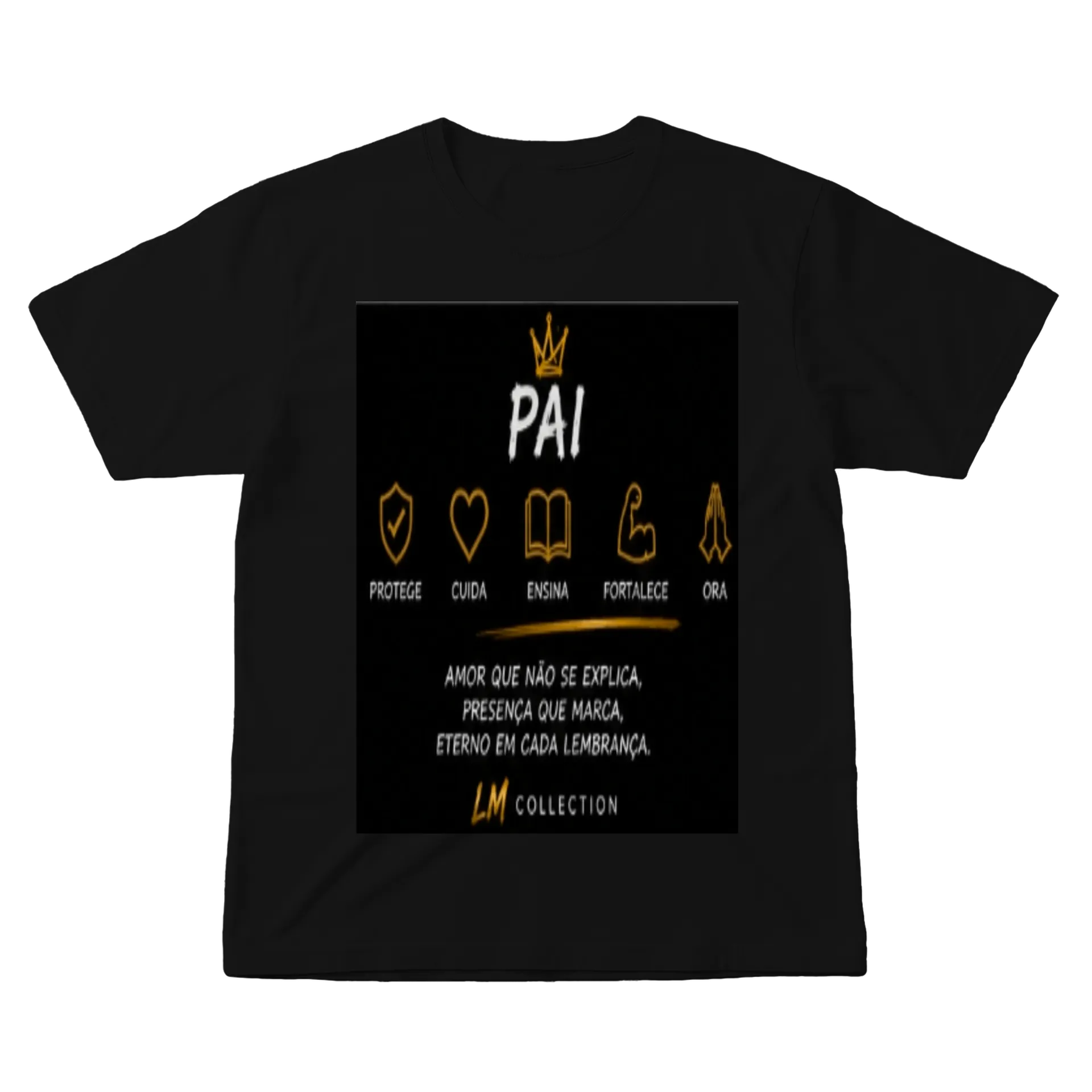 Camiseta Pai Estampa Tipográfica 100% Algodão - Imagem 1