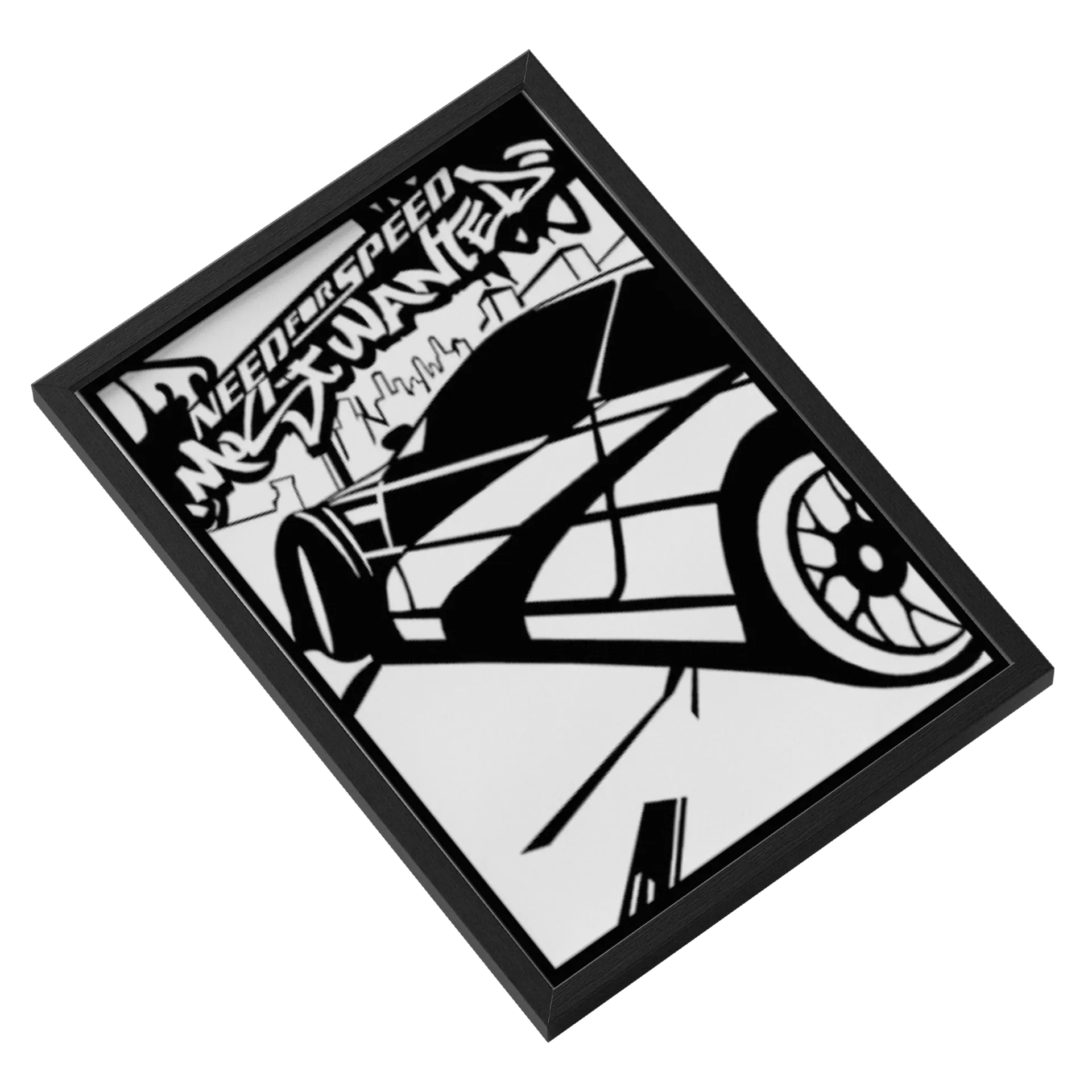 Quadro Need for Speed Carro A3 MDF e Vidro - Imagem 2