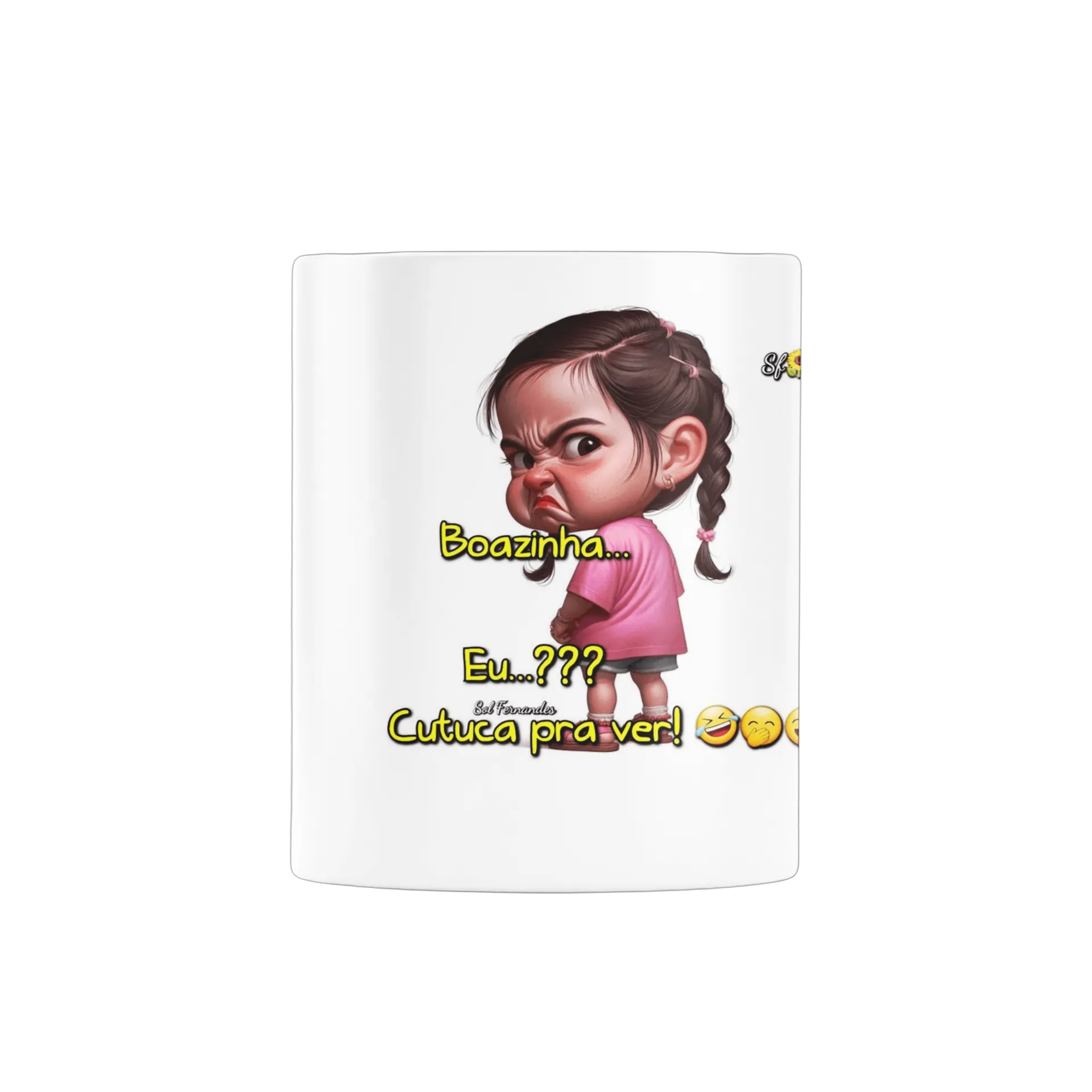 Caneca Menina Brava Estampa Cartoon 325ml de Bonifacio  — imagem 2 de 4