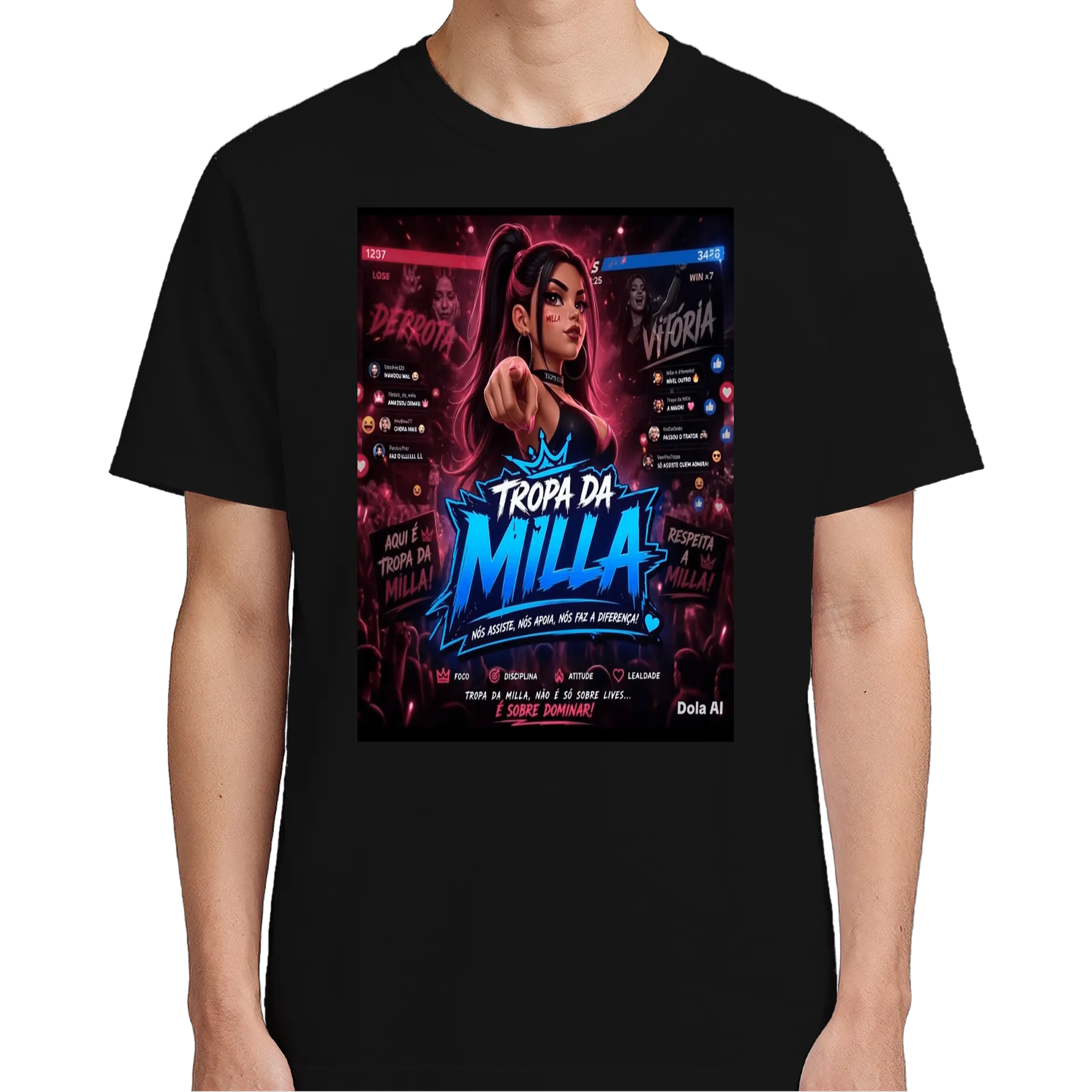 Camiseta Tropa da Milla Estampa Personalizada 100% Algodão - Imagem 5