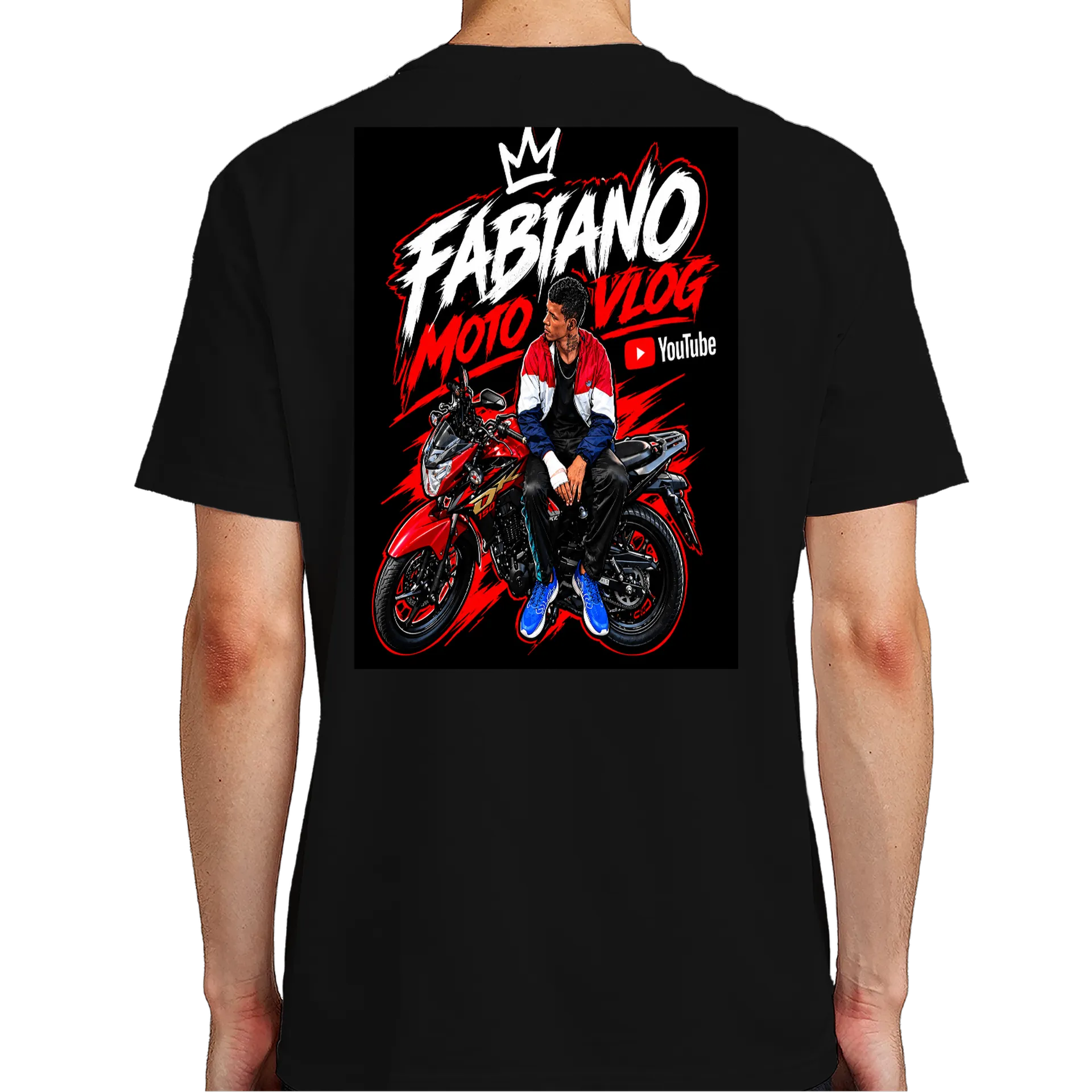 Camiseta personalizada de fabianomotovlog — imagem 6 de 6