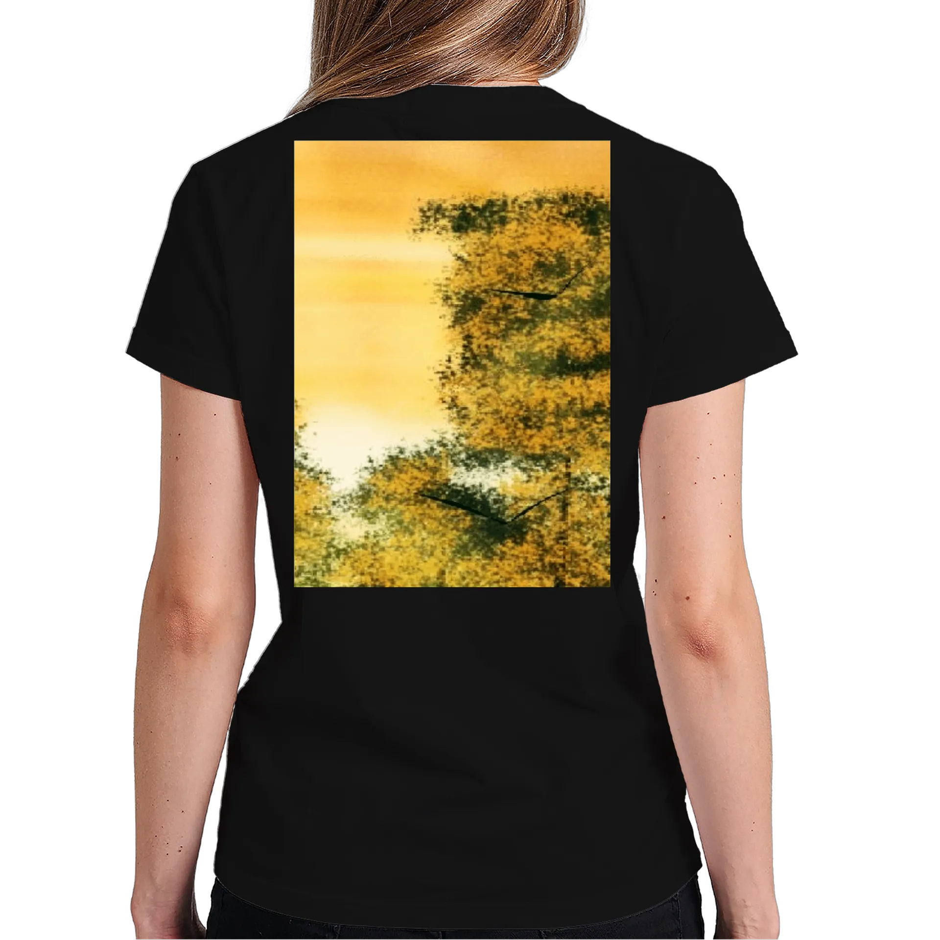 Camiseta Paisagem de Outono Estilo Impressionista 100% - Imagem 5